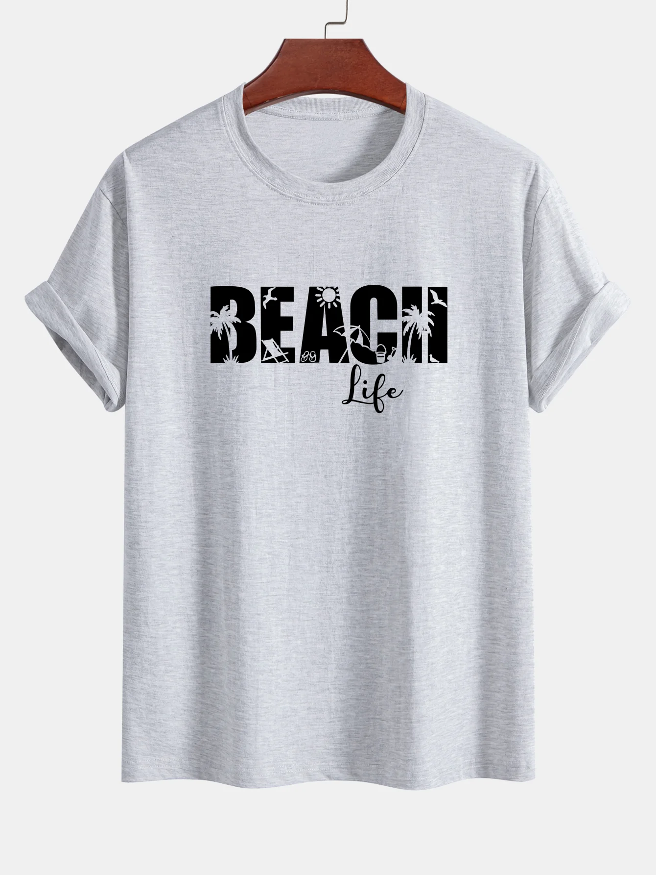 Regular Fit Strandleben Print Baumwoll-T-Shirt - Image 12