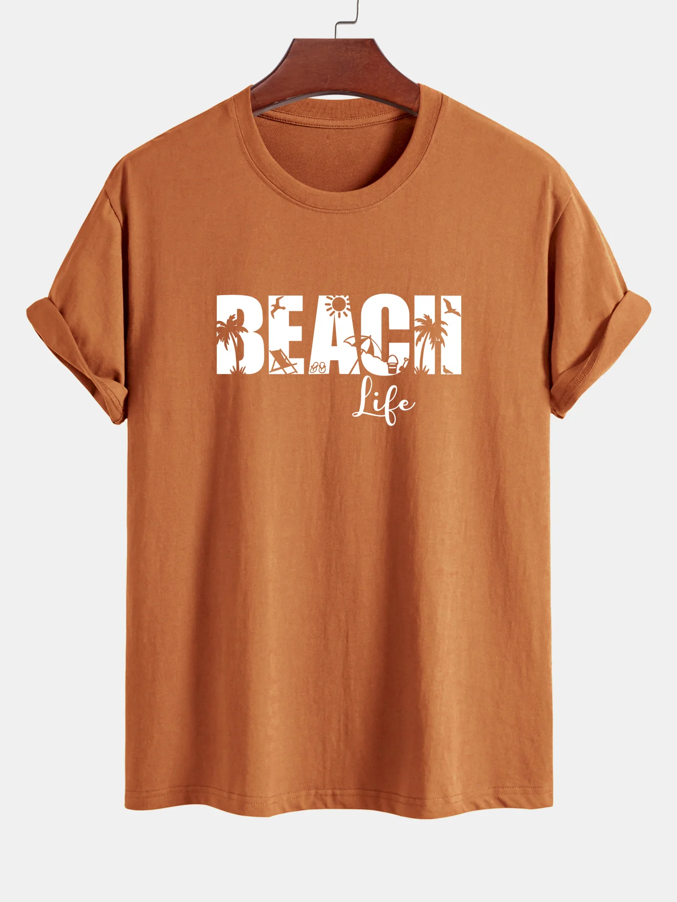 Regular Fit Strandleben Print Baumwoll-T-Shirt - Image 7
