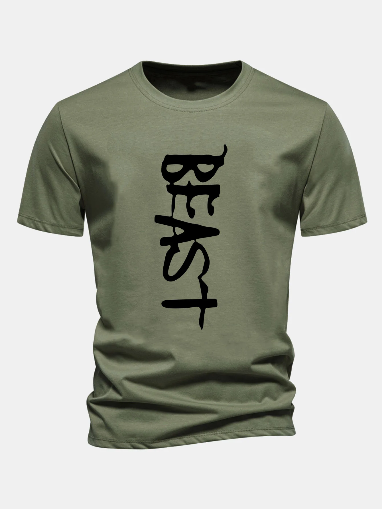 Regular Fit Beast Print Baumwoll-T-Shirt - Image 4