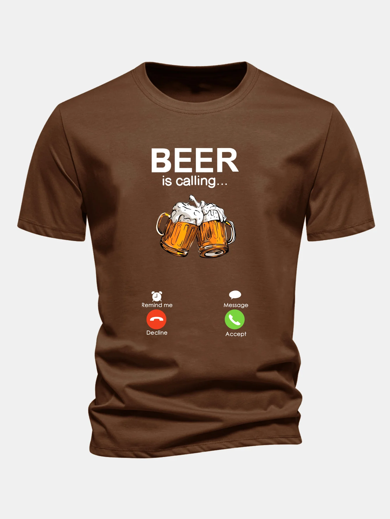 Regular Fit T-Shirt aus Baumwolle mit Aufdruck "Beer Is Calling" - Image 11