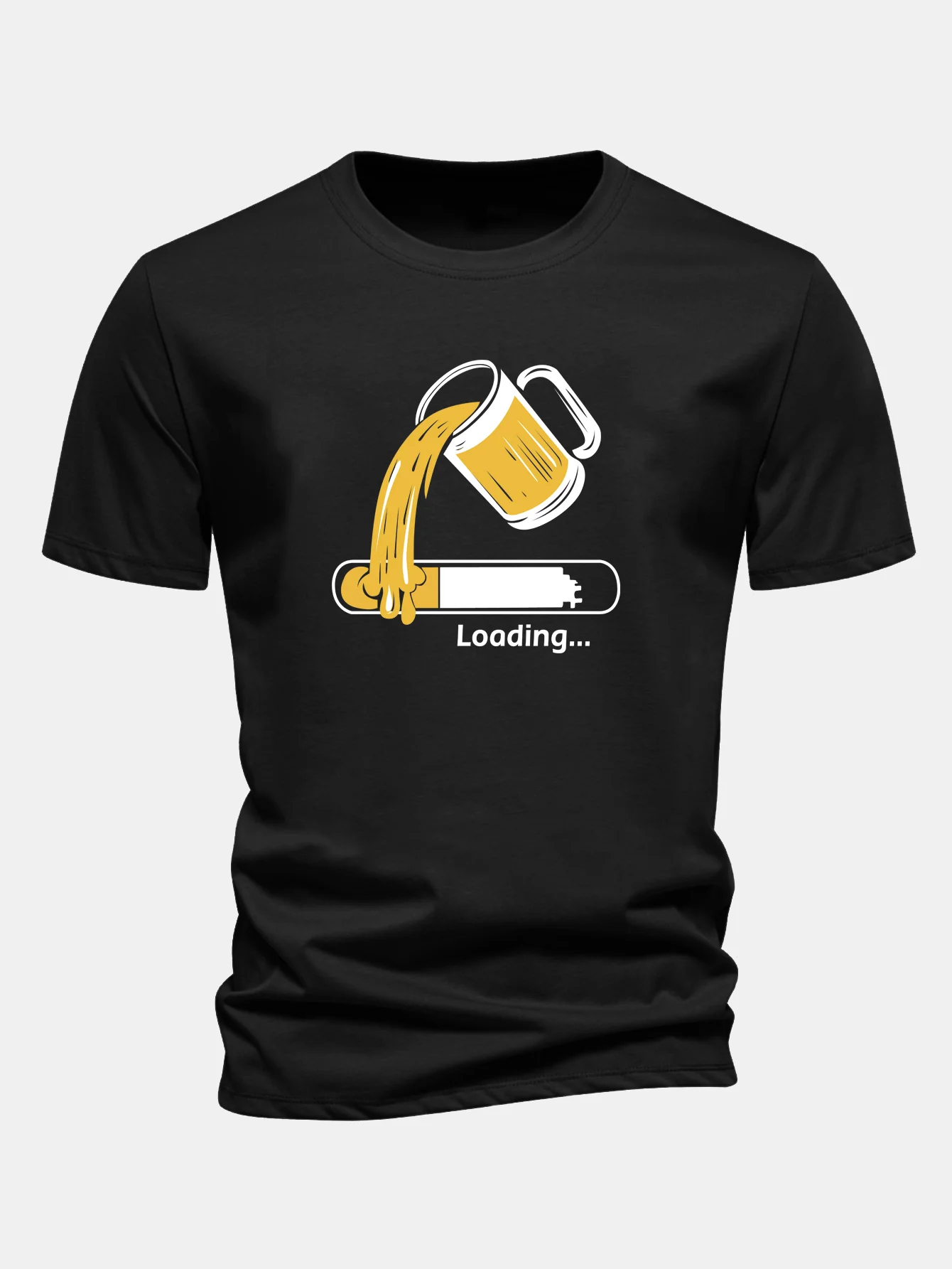 Regular Fit Bier Lade Druck Baumwoll T-Shirt - Image 10