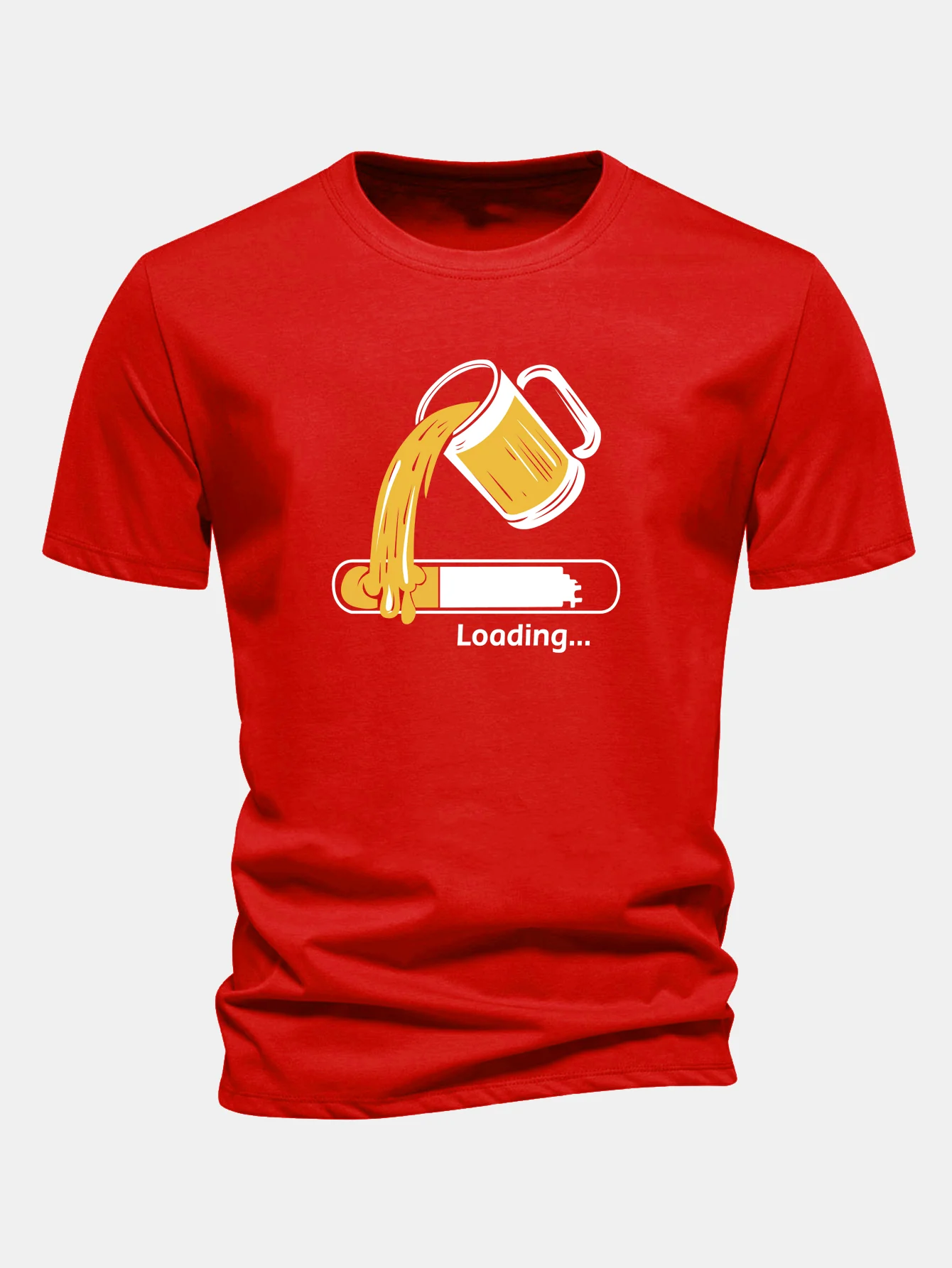 Regular Fit Bier Lade Druck Baumwoll T-Shirt - Image 11