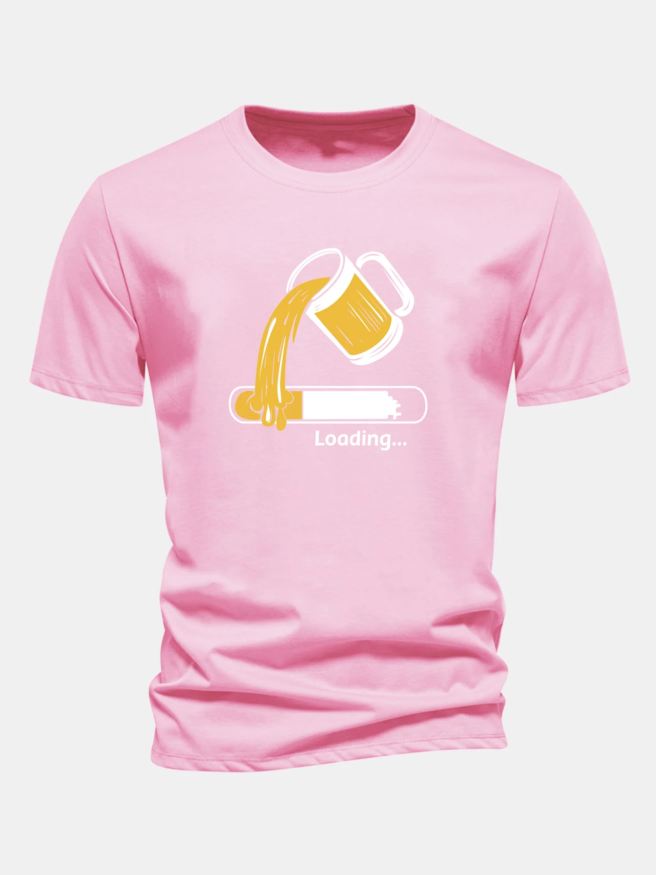 Regular Fit Bier Lade Druck Baumwoll T-Shirt - Image 4
