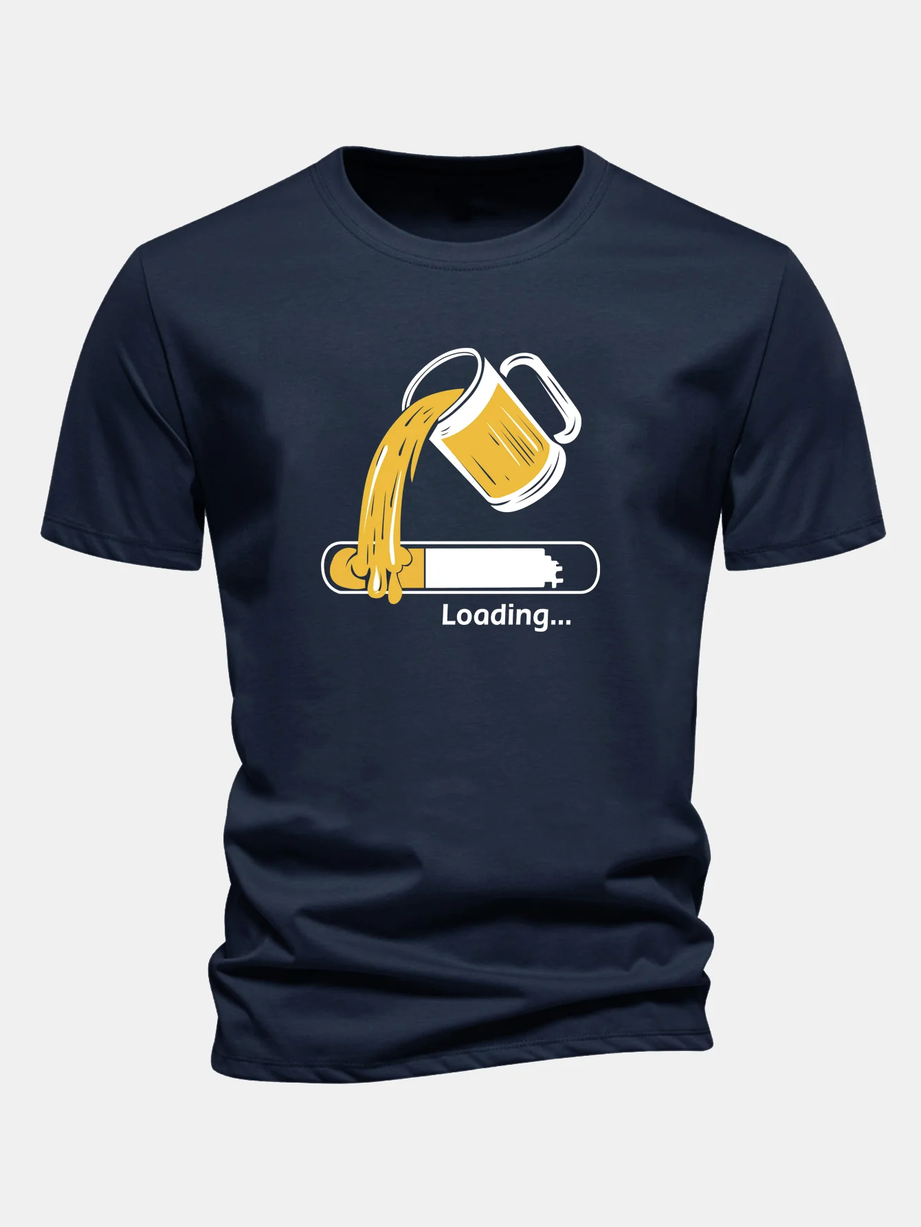 Regular Fit Bier Lade Druck Baumwoll T-Shirt - Image 6