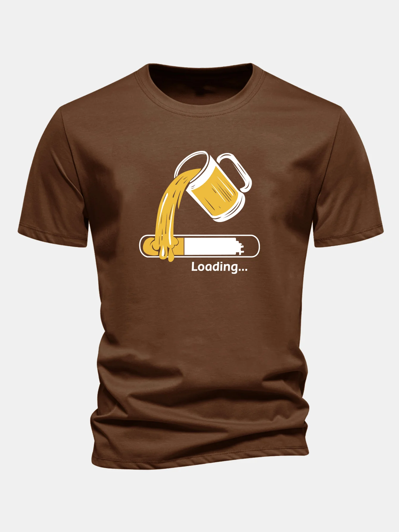 Regular Fit Bier Lade Druck Baumwoll T-Shirt - Image 7