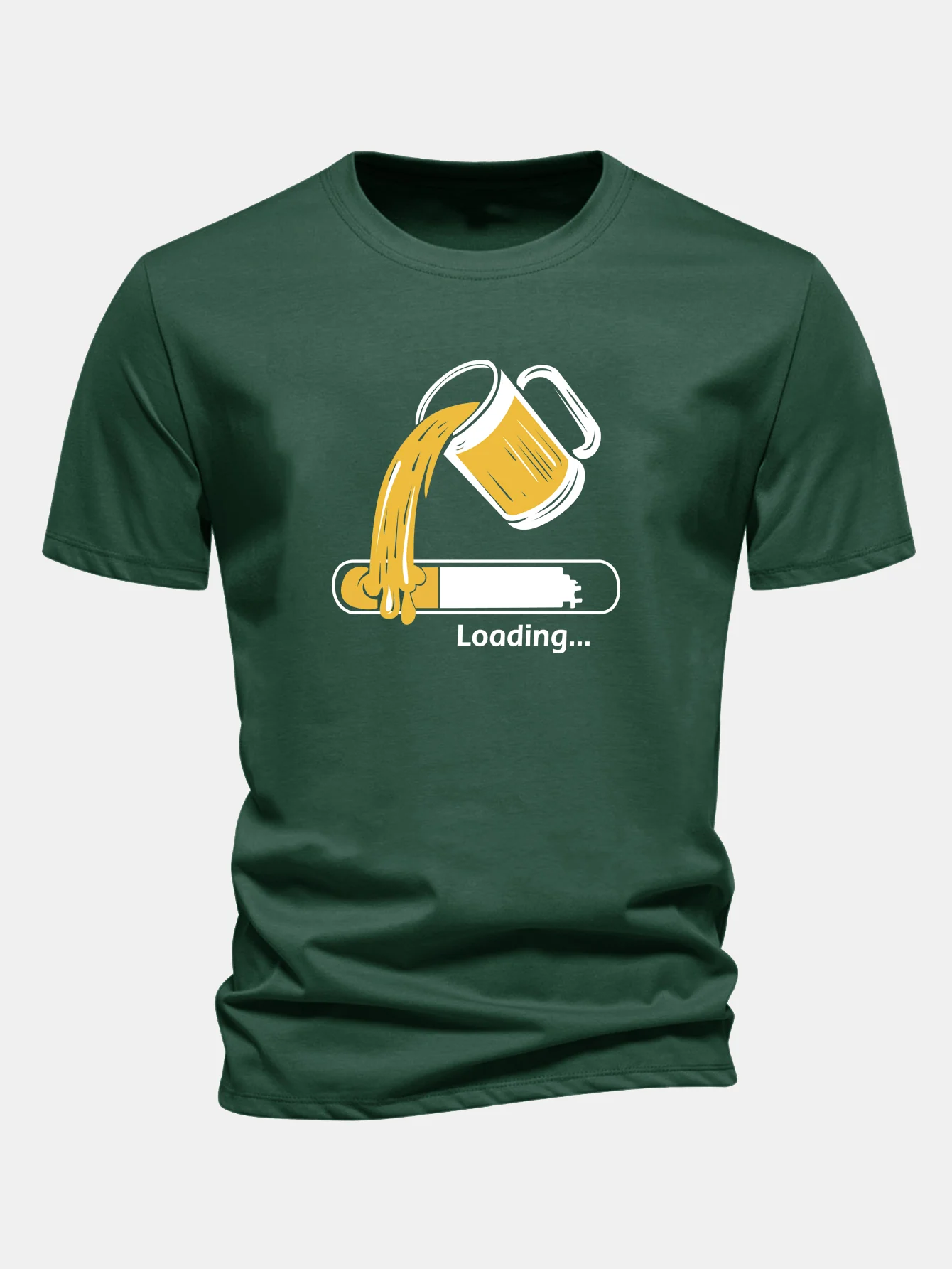 Regular Fit Bier Lade Druck Baumwoll T-Shirt - Image 8