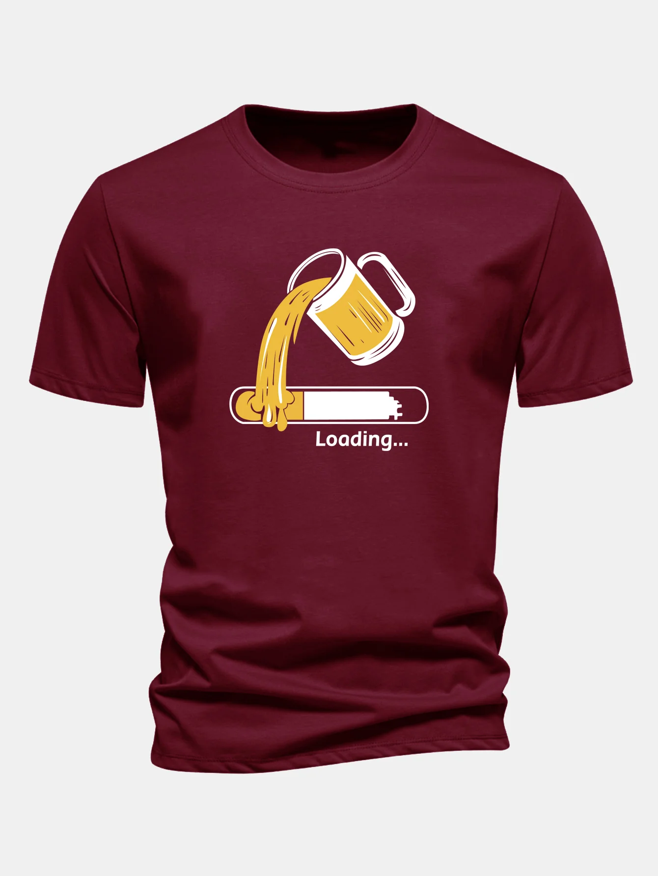 Regular Fit Bier Lade Druck Baumwoll T-Shirt - Image 9