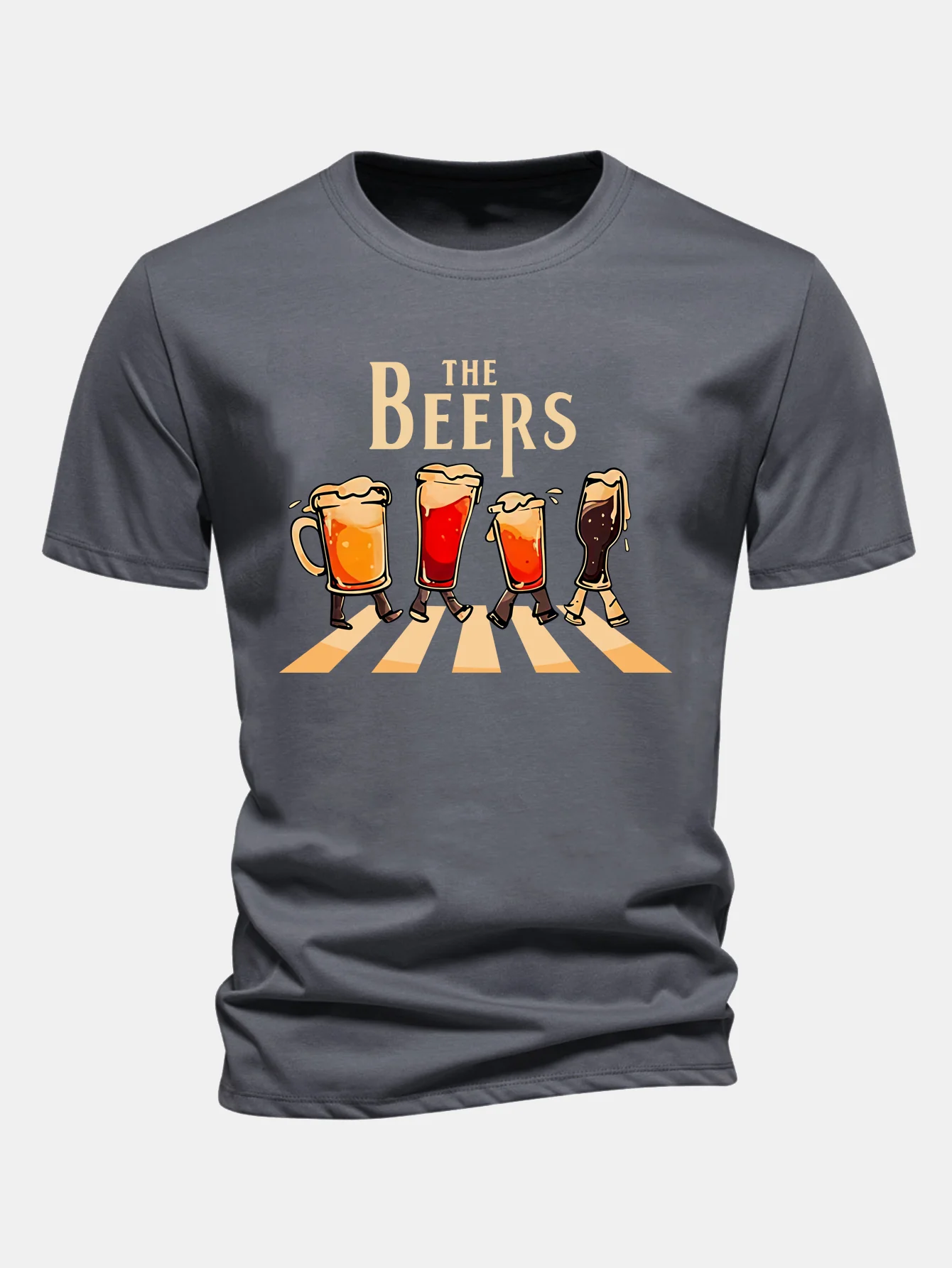 Regular Fit T-Shirt aus Baumwolle mit Bierdruck - Image 3