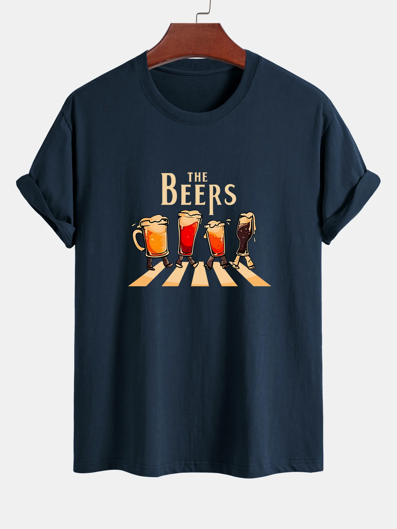 Regular Fit T-Shirt aus Baumwolle mit Bierdruck - Image 3