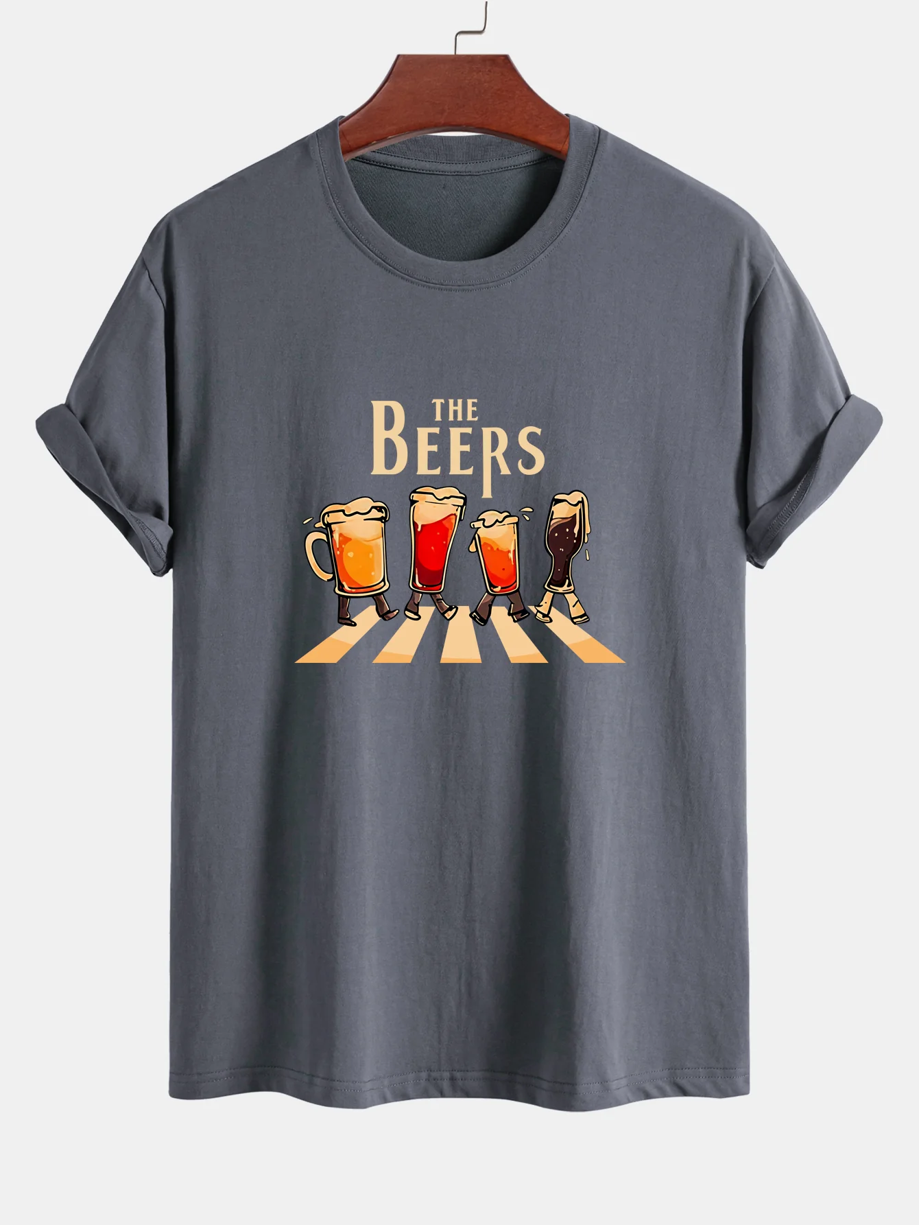 Regular Fit T-Shirt aus Baumwolle mit Bierdruck - Image 5