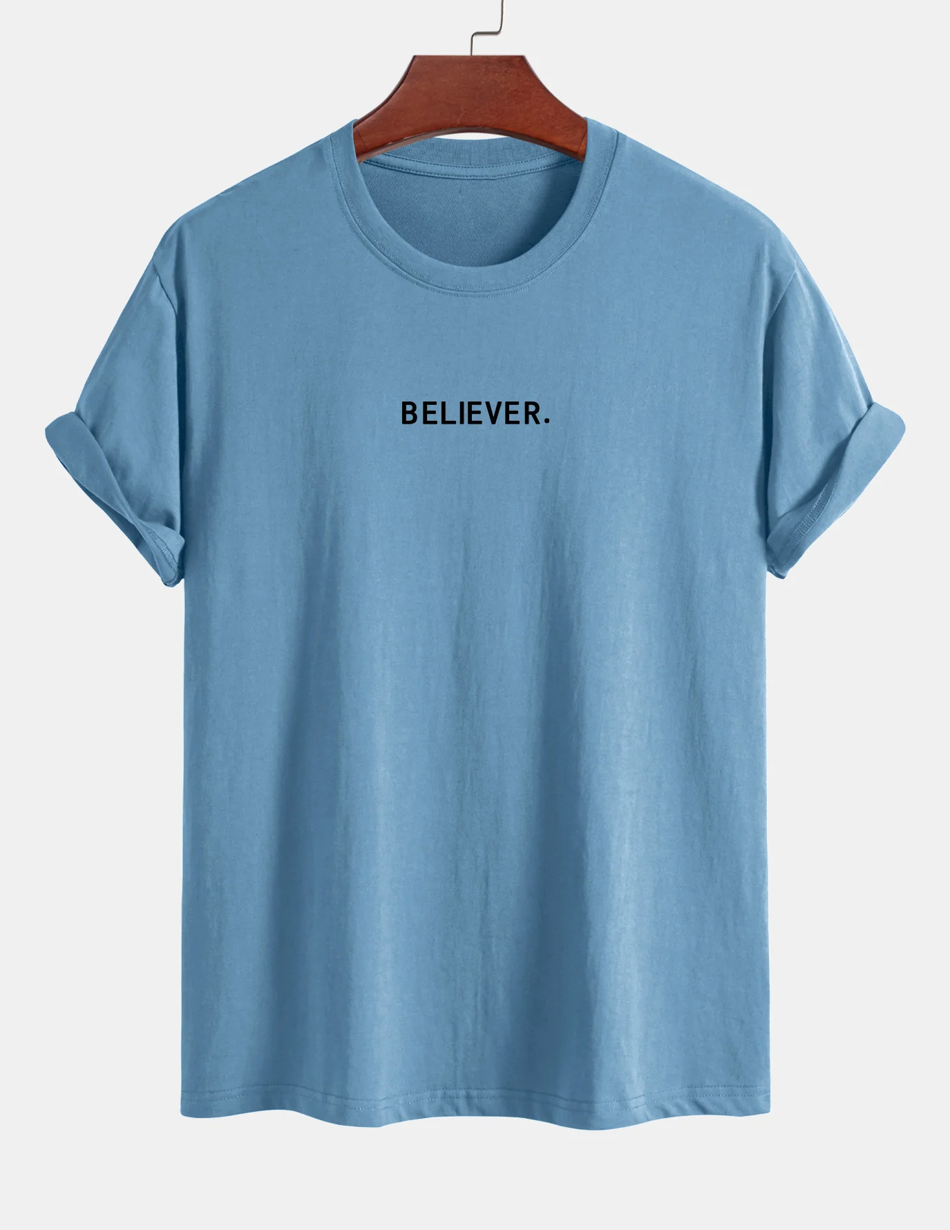 Regular Fit Believer Print Baumwoll-T-Shirt - Image 12