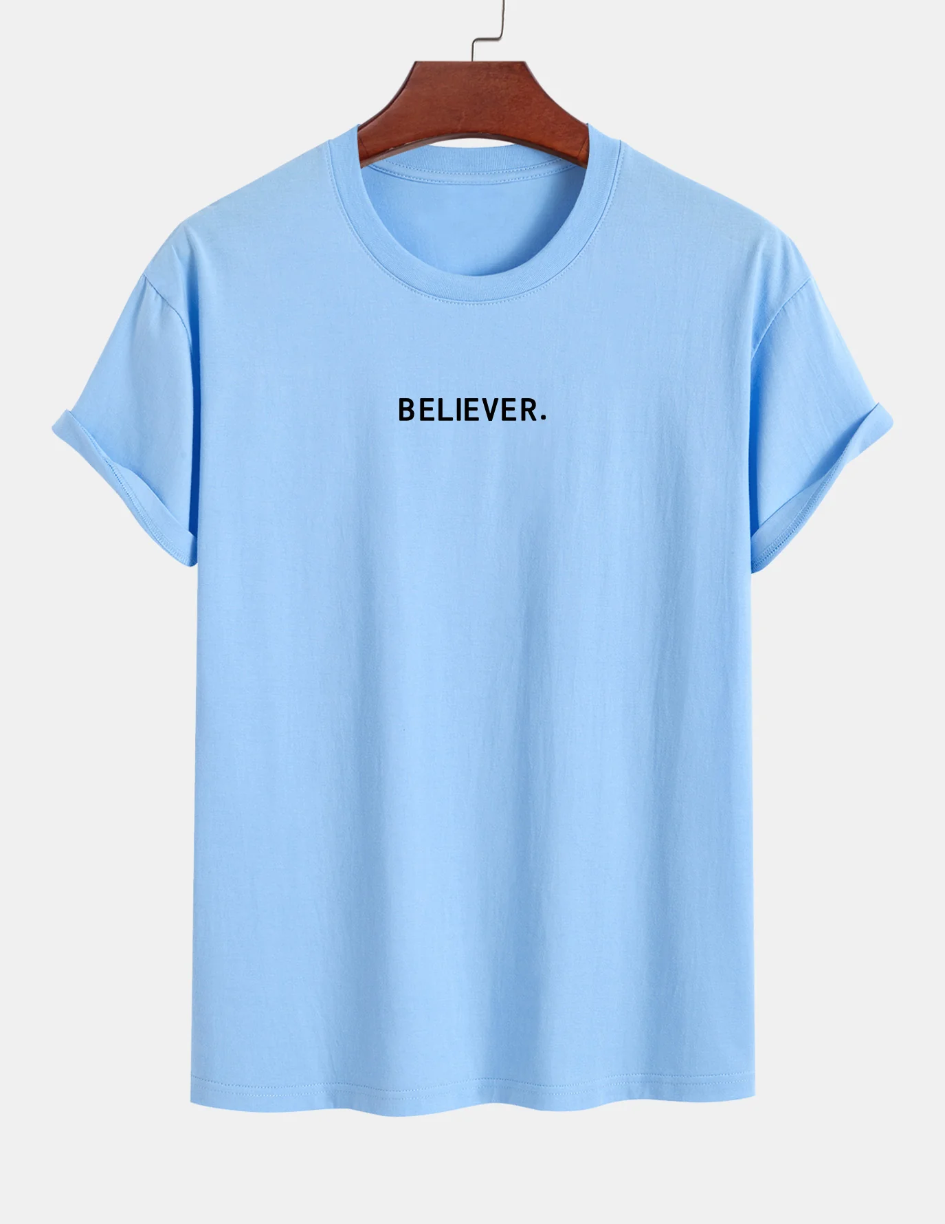 Regular Fit Believer Print Baumwoll-T-Shirt - Image 16