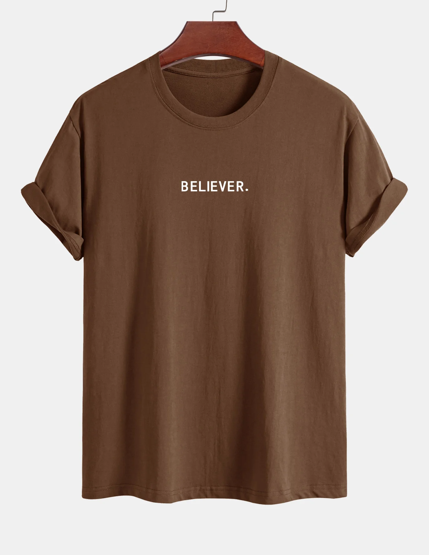 Regular Fit Believer Print Baumwoll-T-Shirt - Image 4