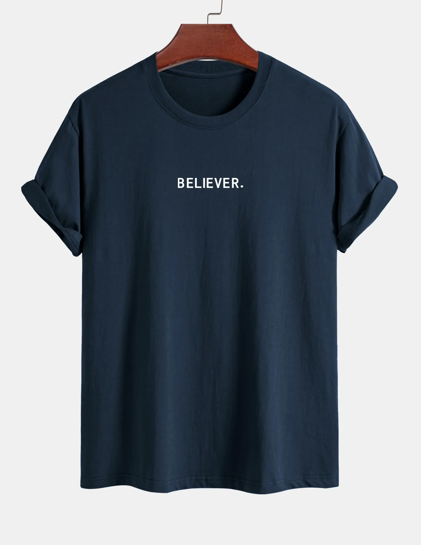 Regular Fit Believer Print Baumwoll-T-Shirt - Image 5