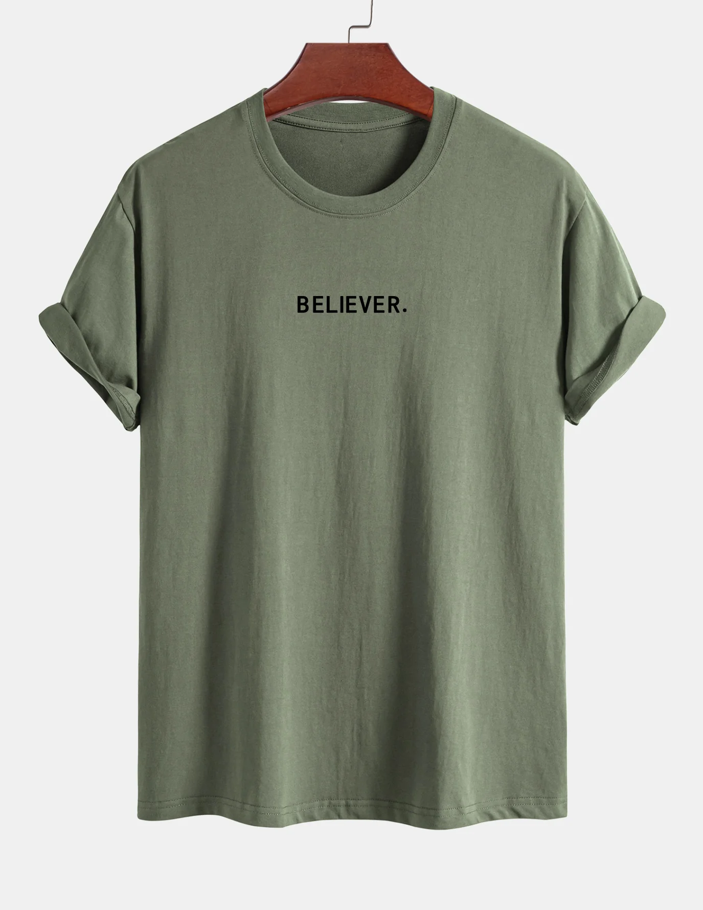 Regular Fit Believer Print Baumwoll-T-Shirt - Image 6