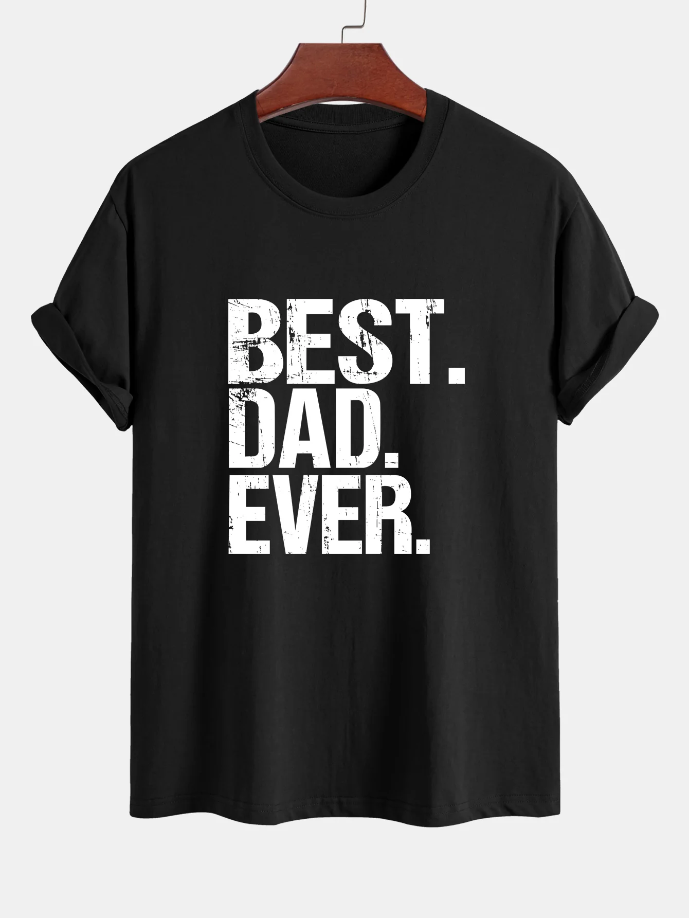 Regular Fit Best Dad Ever Print Baumwoll-T-Shirt