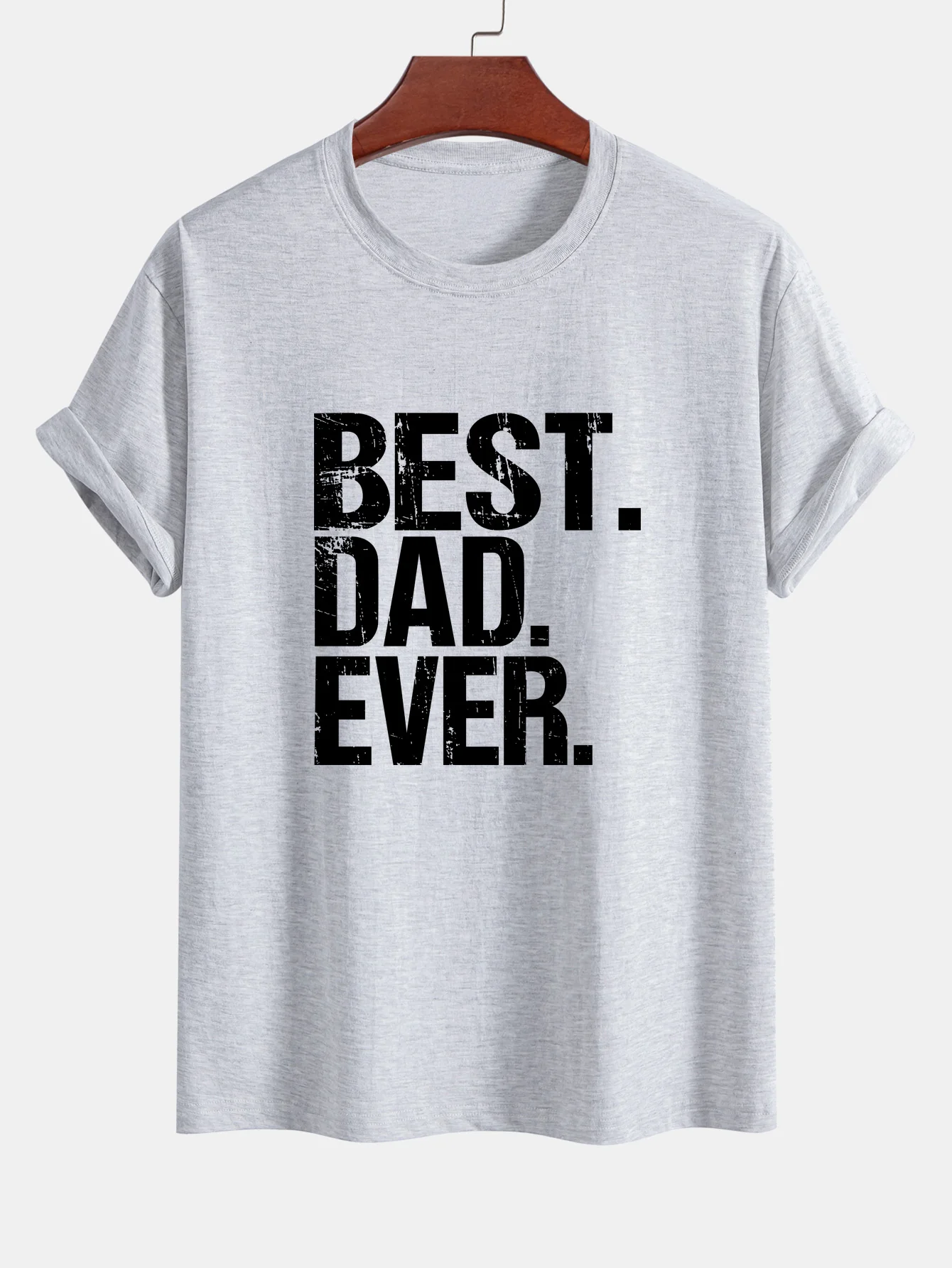 Regular Fit Best Dad Ever Print Baumwoll-T-Shirt - Image 13