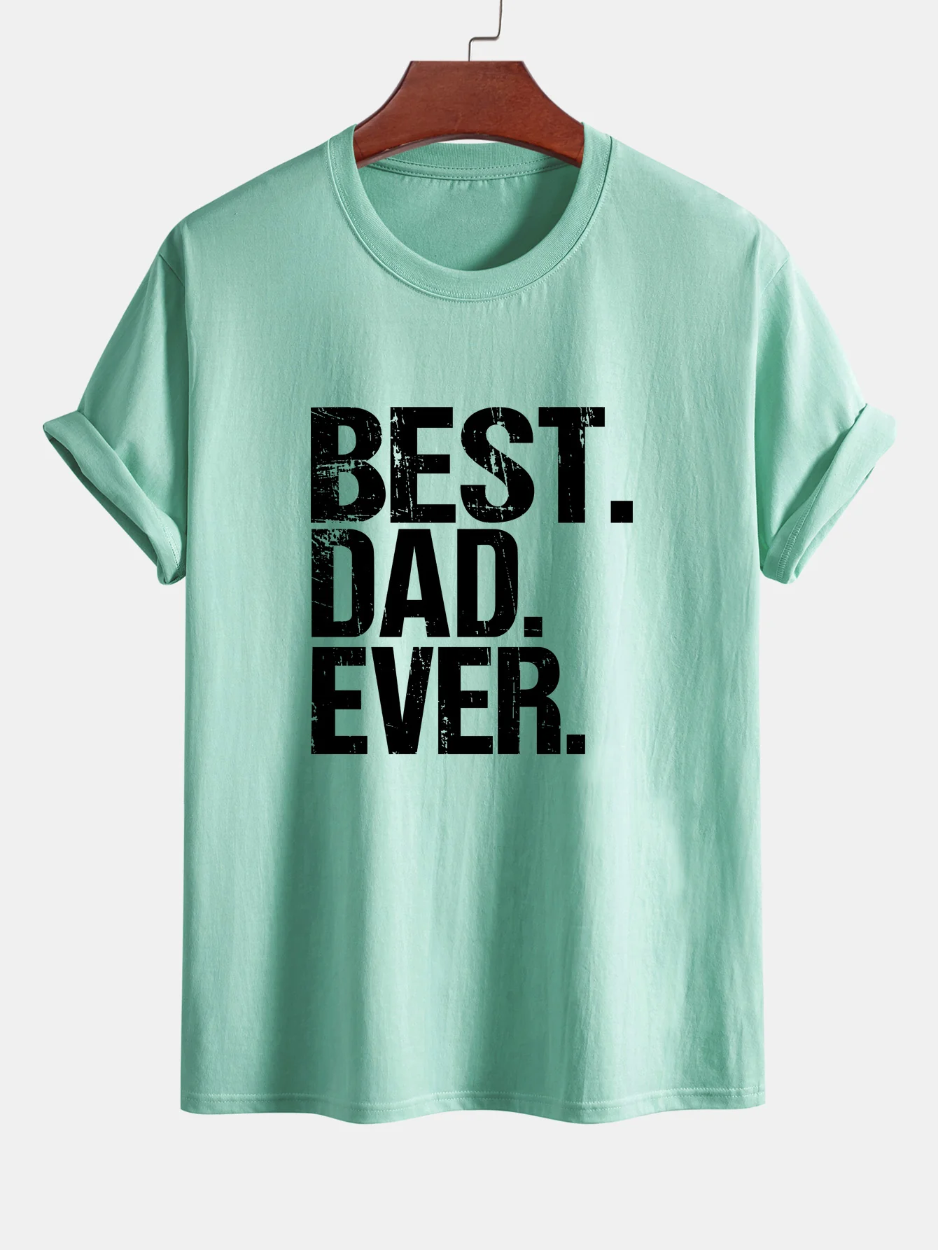 Regular Fit Best Dad Ever Print Baumwoll-T-Shirt - Image 14