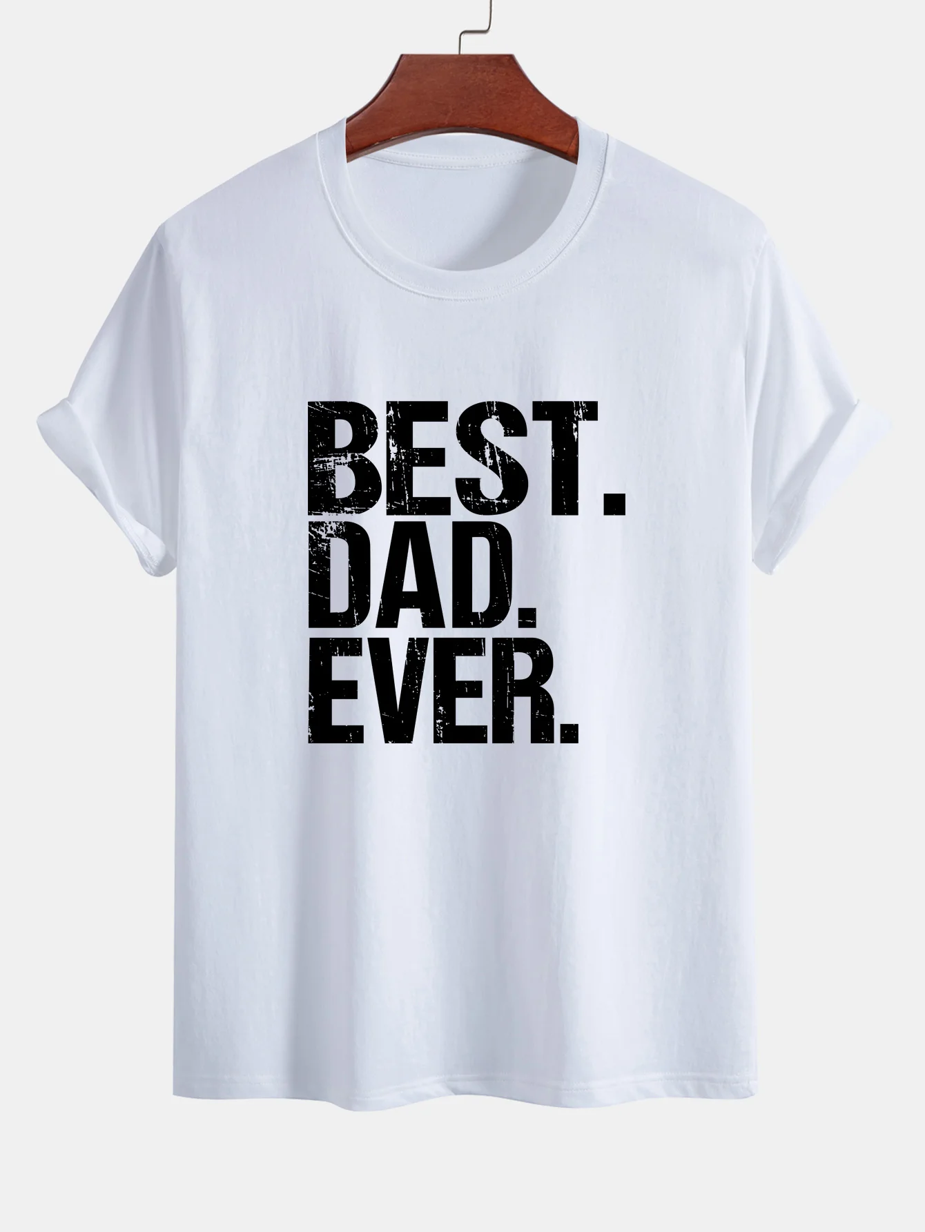 Regular Fit Best Dad Ever Print Baumwoll-T-Shirt - Image 2