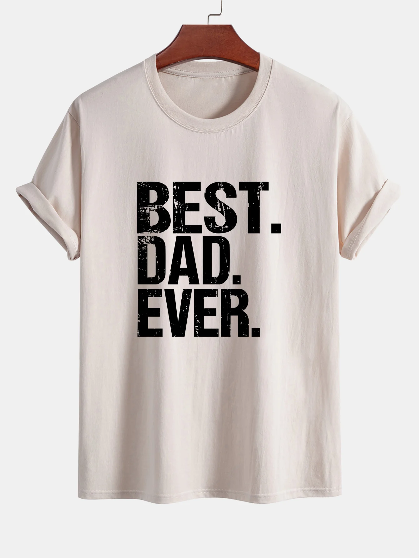 Regular Fit Best Dad Ever Print Baumwoll-T-Shirt - Image 5