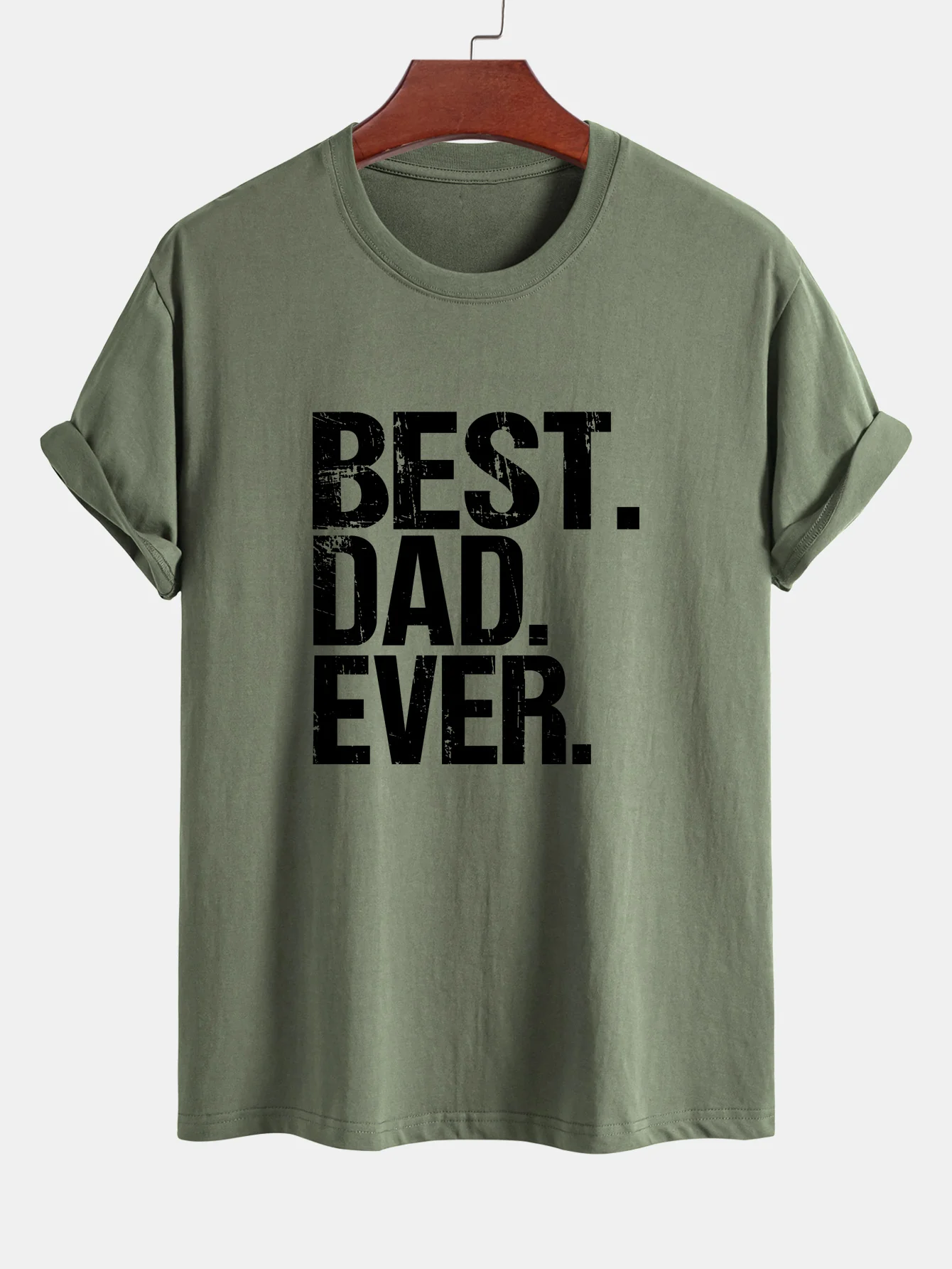 Regular Fit Best Dad Ever Print Baumwoll-T-Shirt - Image 6