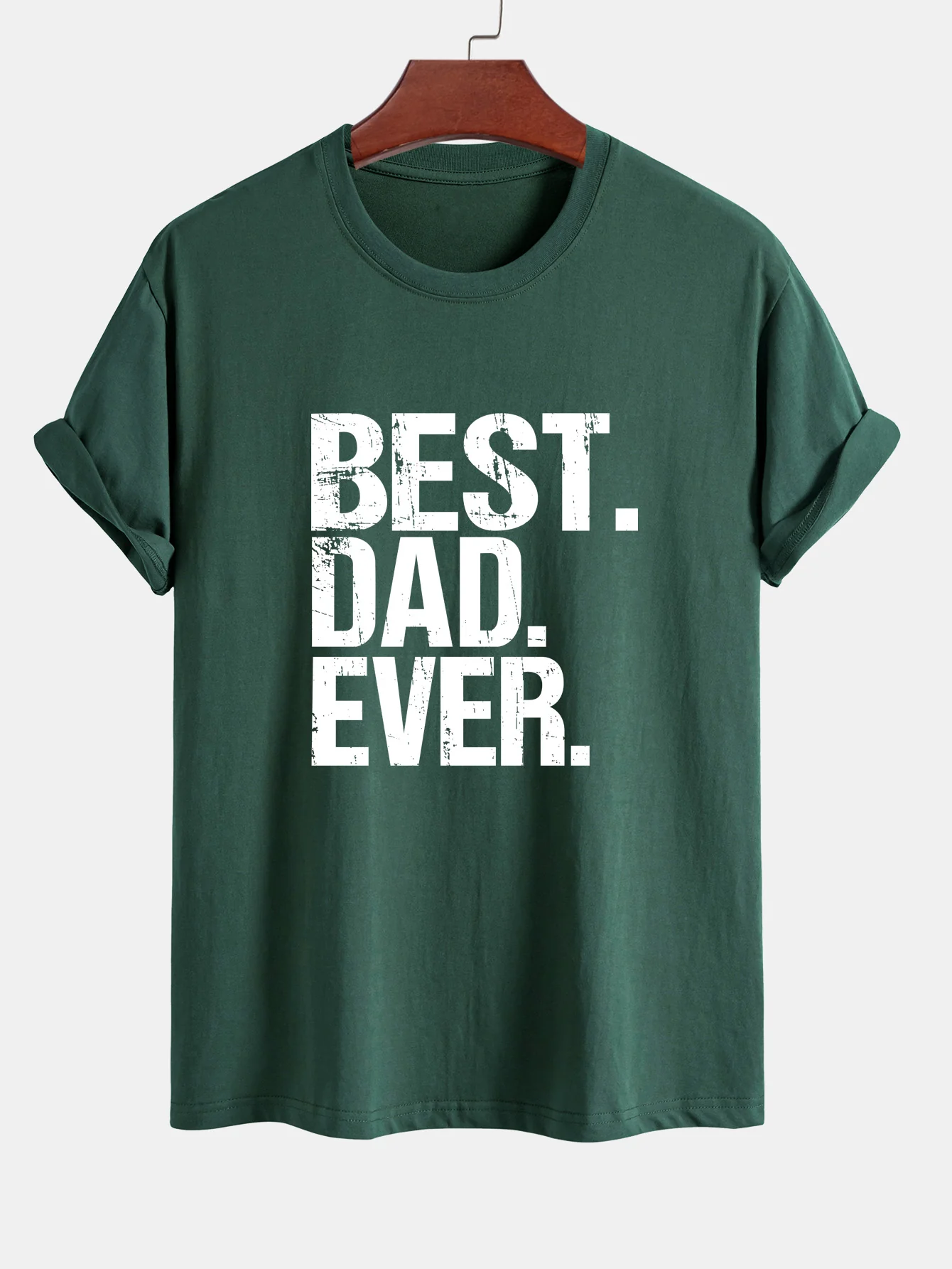 Regular Fit Best Dad Ever Print Baumwoll-T-Shirt - Image 7