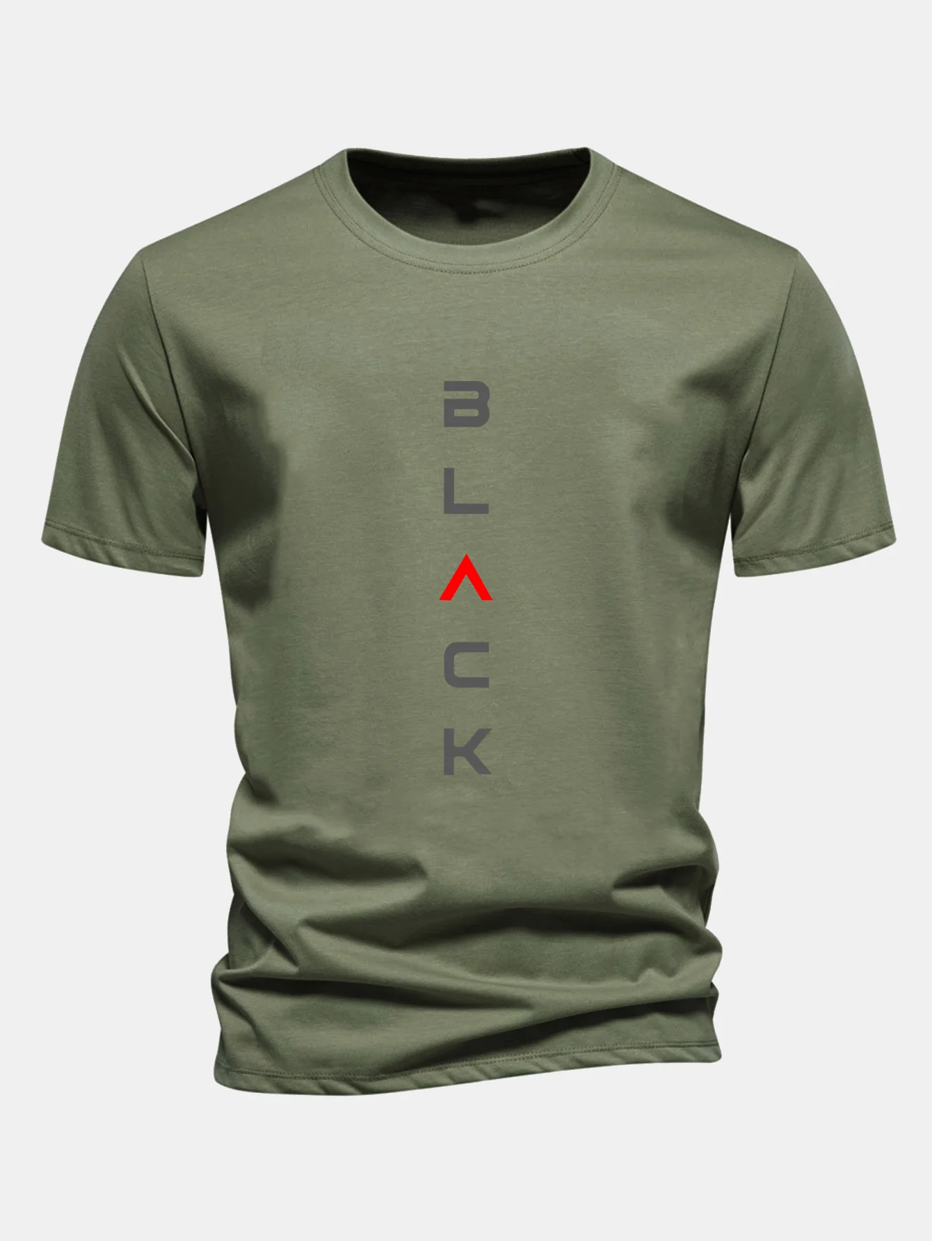 Regular Fit Schwarzes Bedrucktes Baumwoll-T-Shirt - Image 3