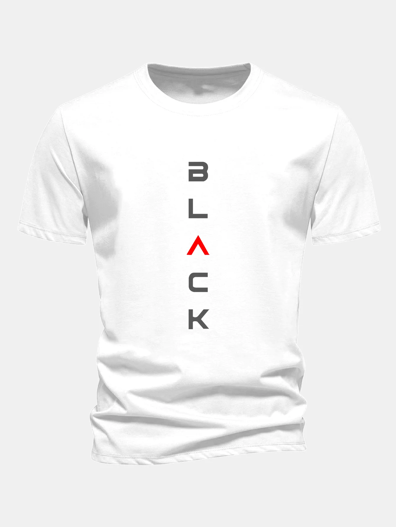 Regular Fit Schwarzes Bedrucktes Baumwoll-T-Shirt - Image 7