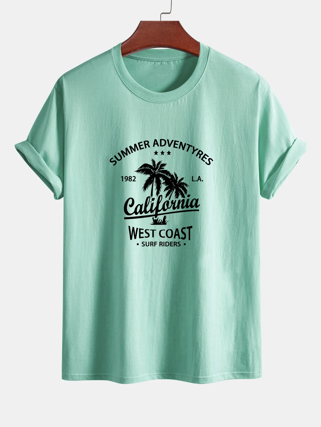 Regular Fit T-Shirt aus Baumwolle mit Kalifornien-Palmen-Print - Image 13