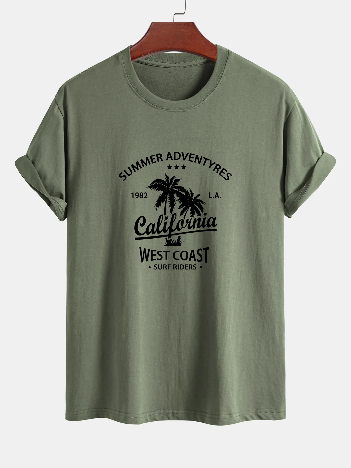 Regular Fit T-Shirt aus Baumwolle mit Kalifornien-Palmen-Print - Image 15