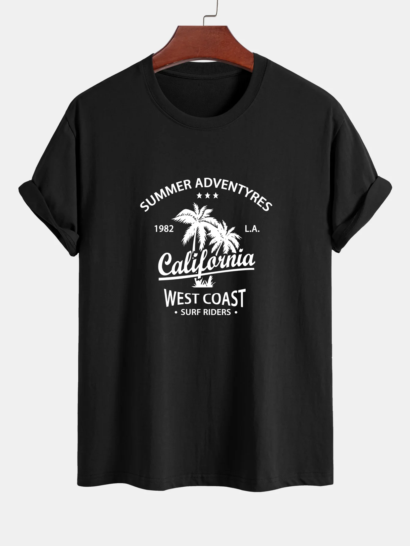 Regular Fit T-Shirt aus Baumwolle mit Kalifornien-Palmen-Print - Image 2