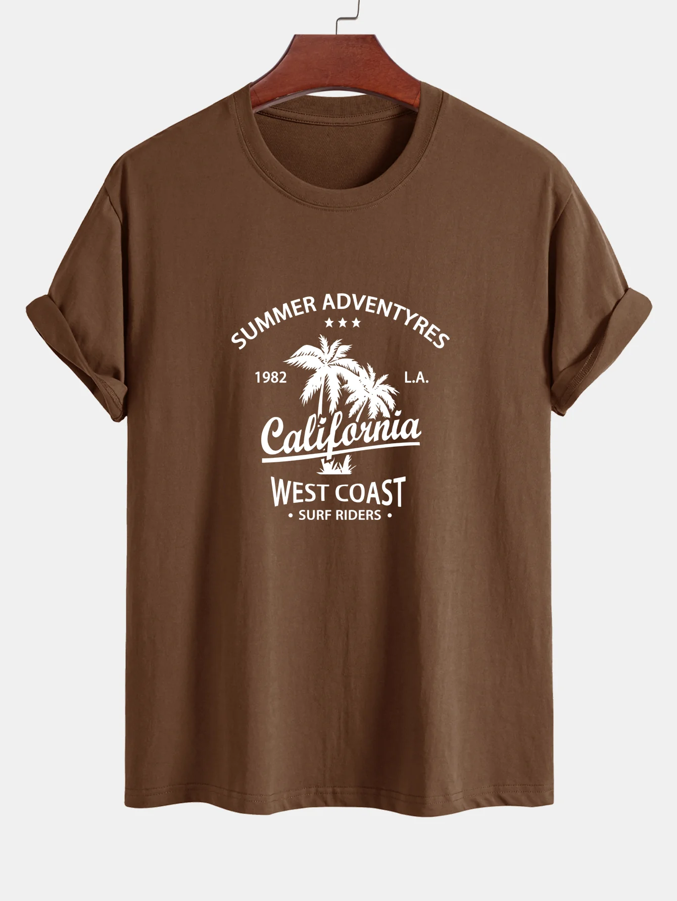 Regular Fit T-Shirt aus Baumwolle mit Kalifornien-Palmen-Print - Image 4