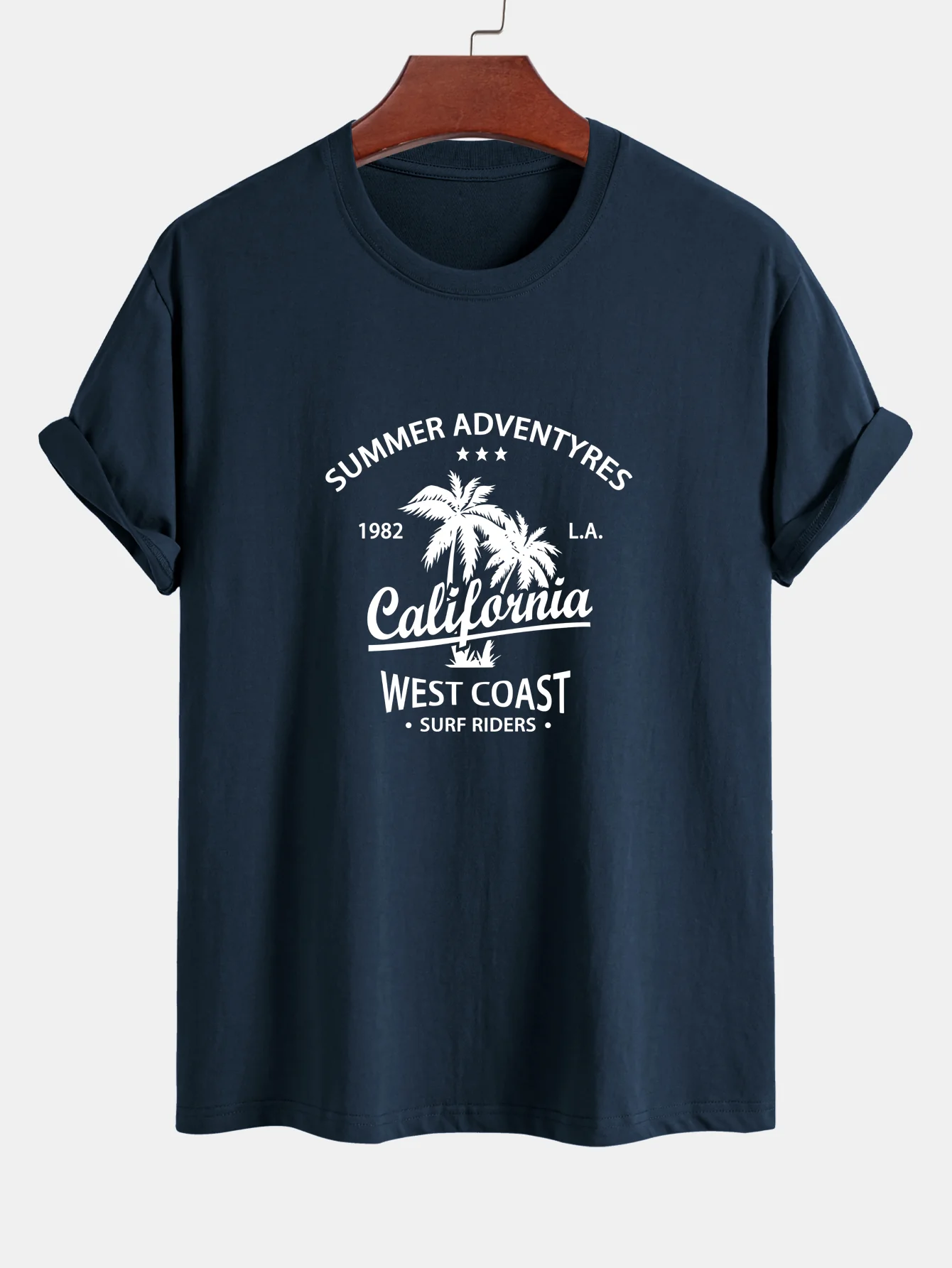 Regular Fit T-Shirt aus Baumwolle mit Kalifornien-Palmen-Print - Image 5