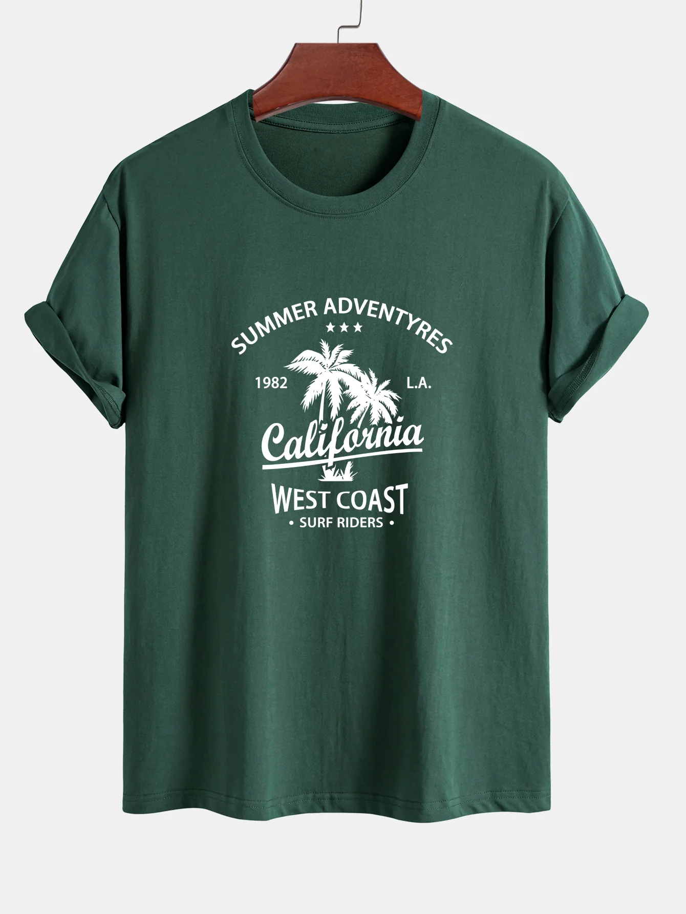 Regular Fit T-Shirt aus Baumwolle mit Kalifornien-Palmen-Print - Image 7