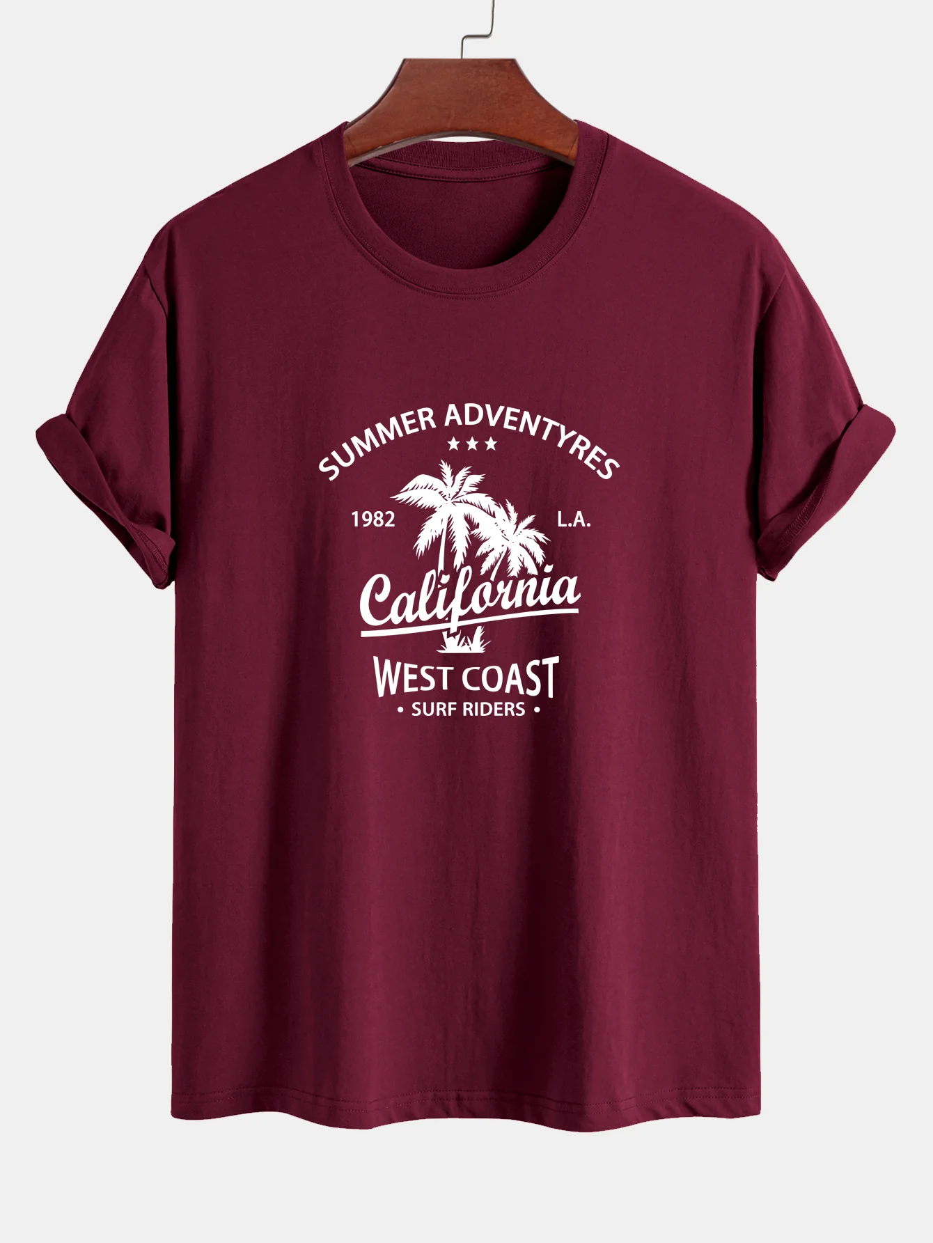 Regular Fit T-Shirt aus Baumwolle mit Kalifornien-Palmen-Print - Image 8