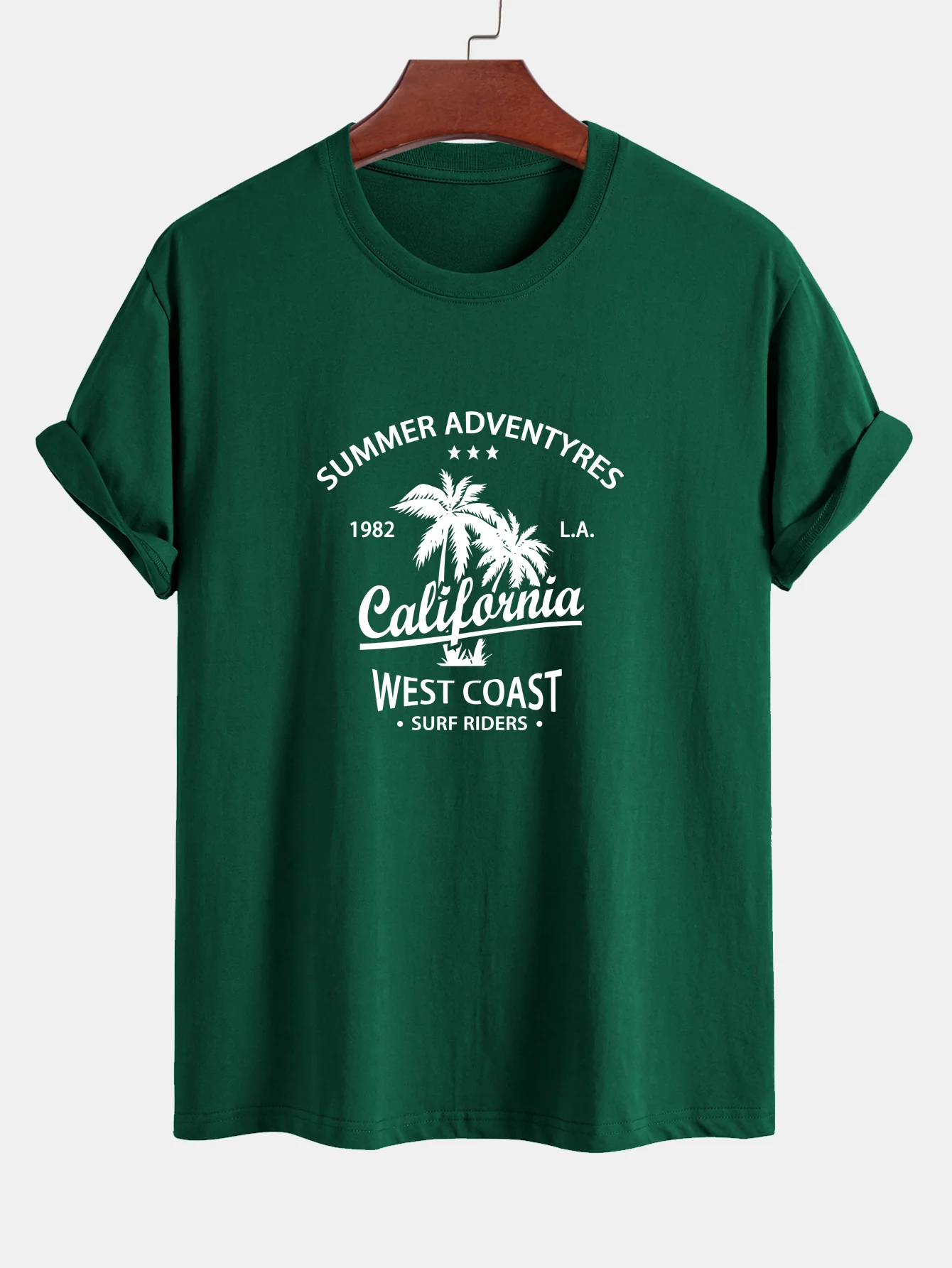 Regular Fit T-Shirt aus Baumwolle mit Kalifornien-Palmen-Print - Image 9
