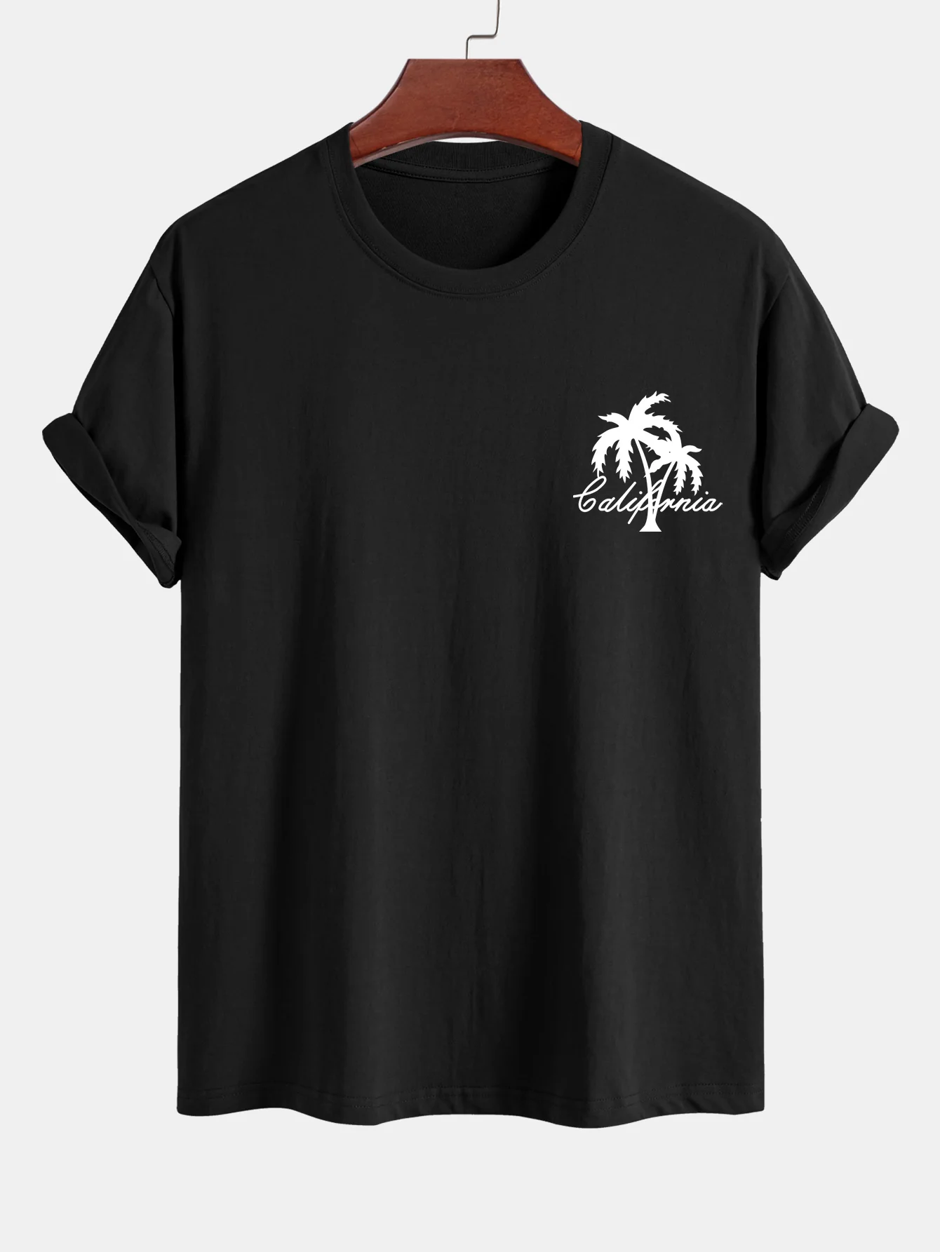 Regular Fit Baumwolle mit kalifornischem Palmendruck <tc>T-Shirt</tc> Badeshorts mit Palmen-Print - Image 3
