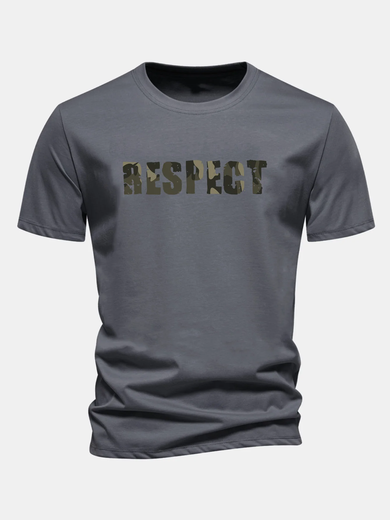Regular Fit Camouflage Respekt Druck Baumwoll-T-Shirt - Image 10