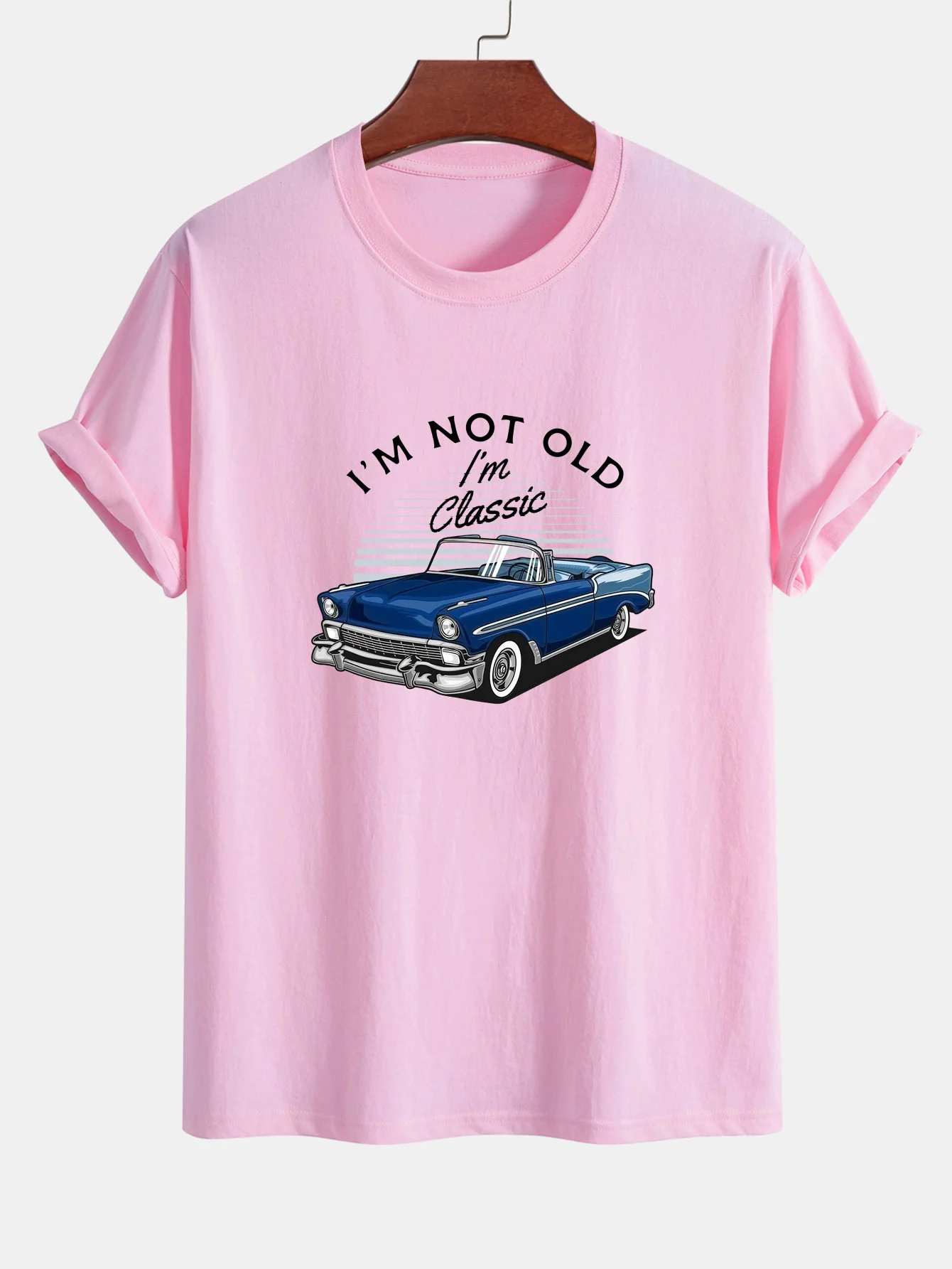 Regulär geschnittenes Auto-Slogan-Print Baumwoll-T-Shirt - Image 11