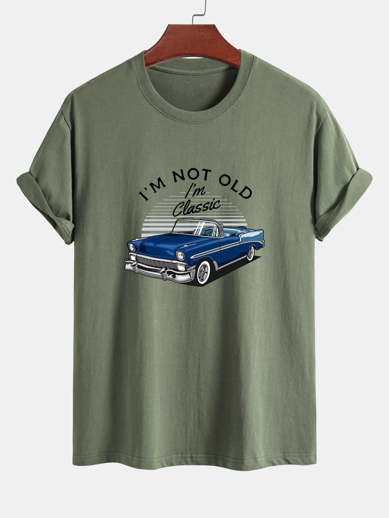Regulär geschnittenes Auto-Slogan-Print Baumwoll-T-Shirt - Image 15