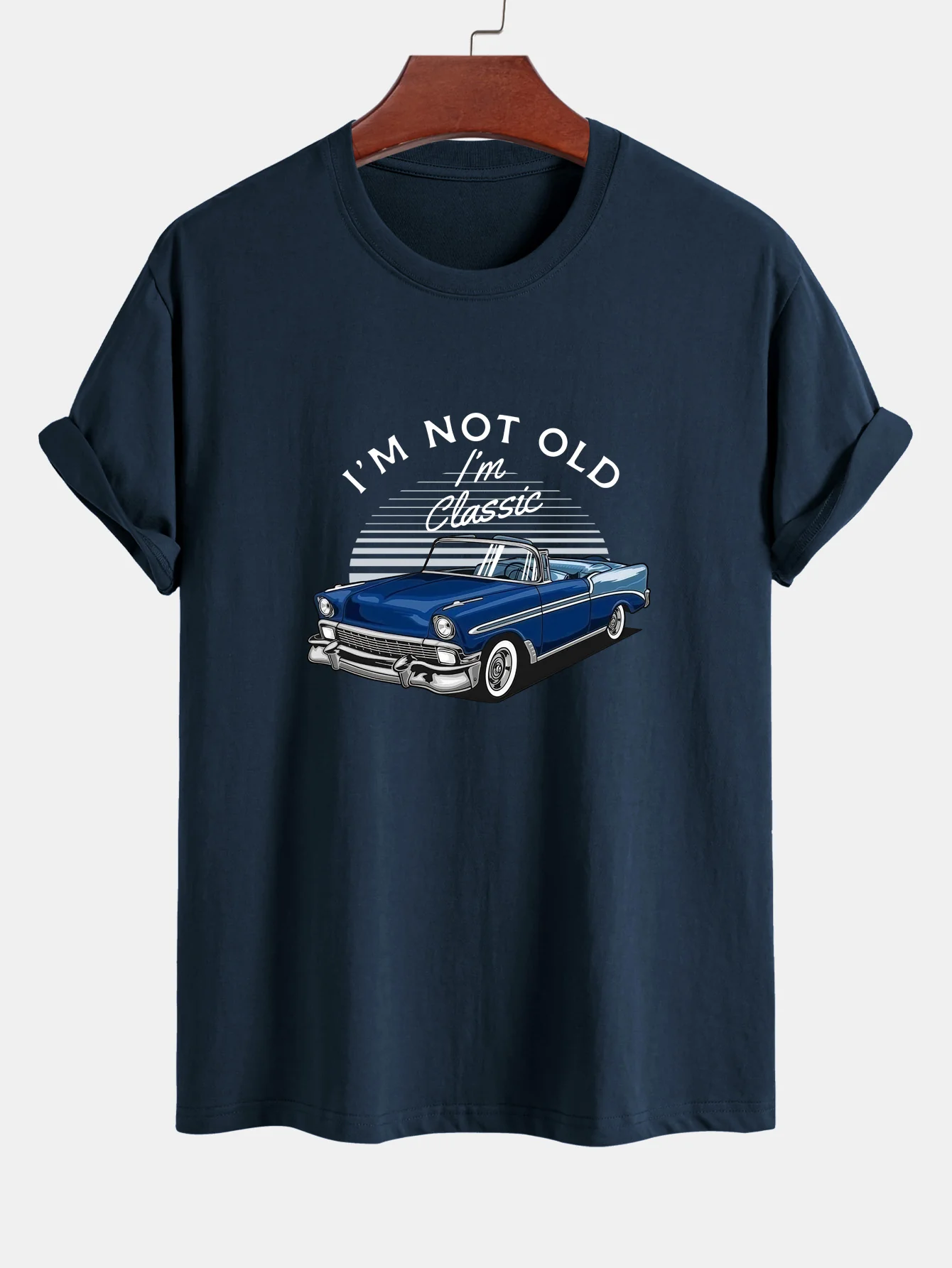 Regulär geschnittenes Auto-Slogan-Print Baumwoll-T-Shirt - Image 3