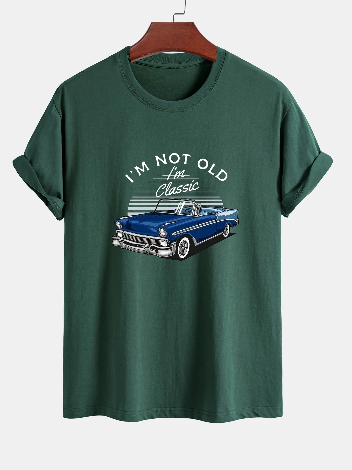 Regulär geschnittenes Auto-Slogan-Print Baumwoll-T-Shirt - Image 6