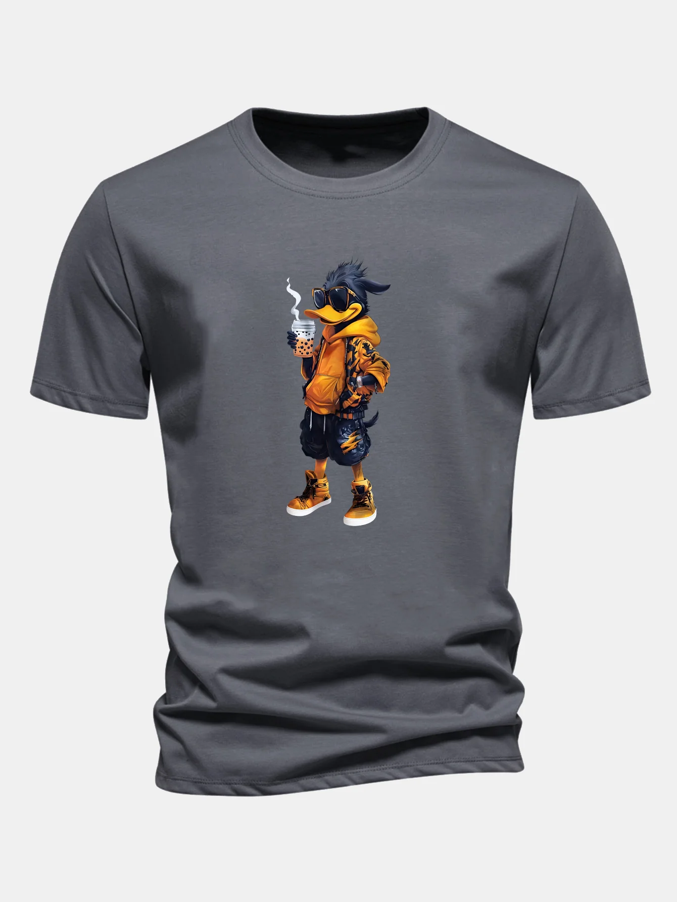 Regular Fit Carton Duck Print Cotton T-Shirt - Image 11