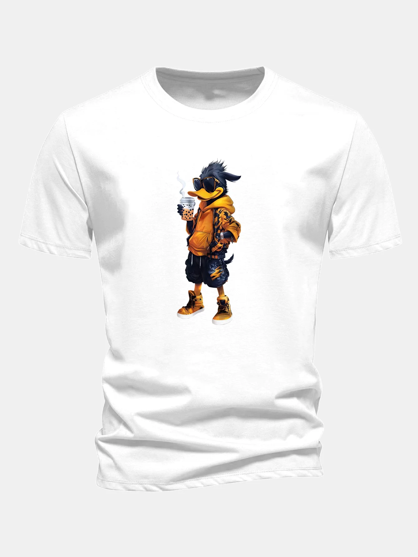 Regular Fit Carton Duck Print Cotton T-Shirt - Image 2