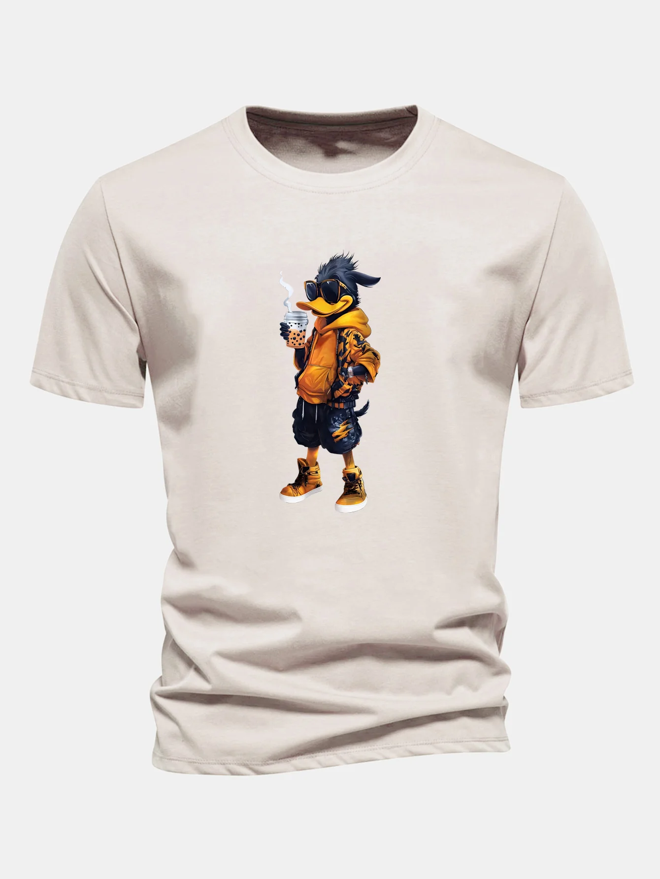 Regular Fit Carton Duck Print Cotton T-Shirt - Image 3