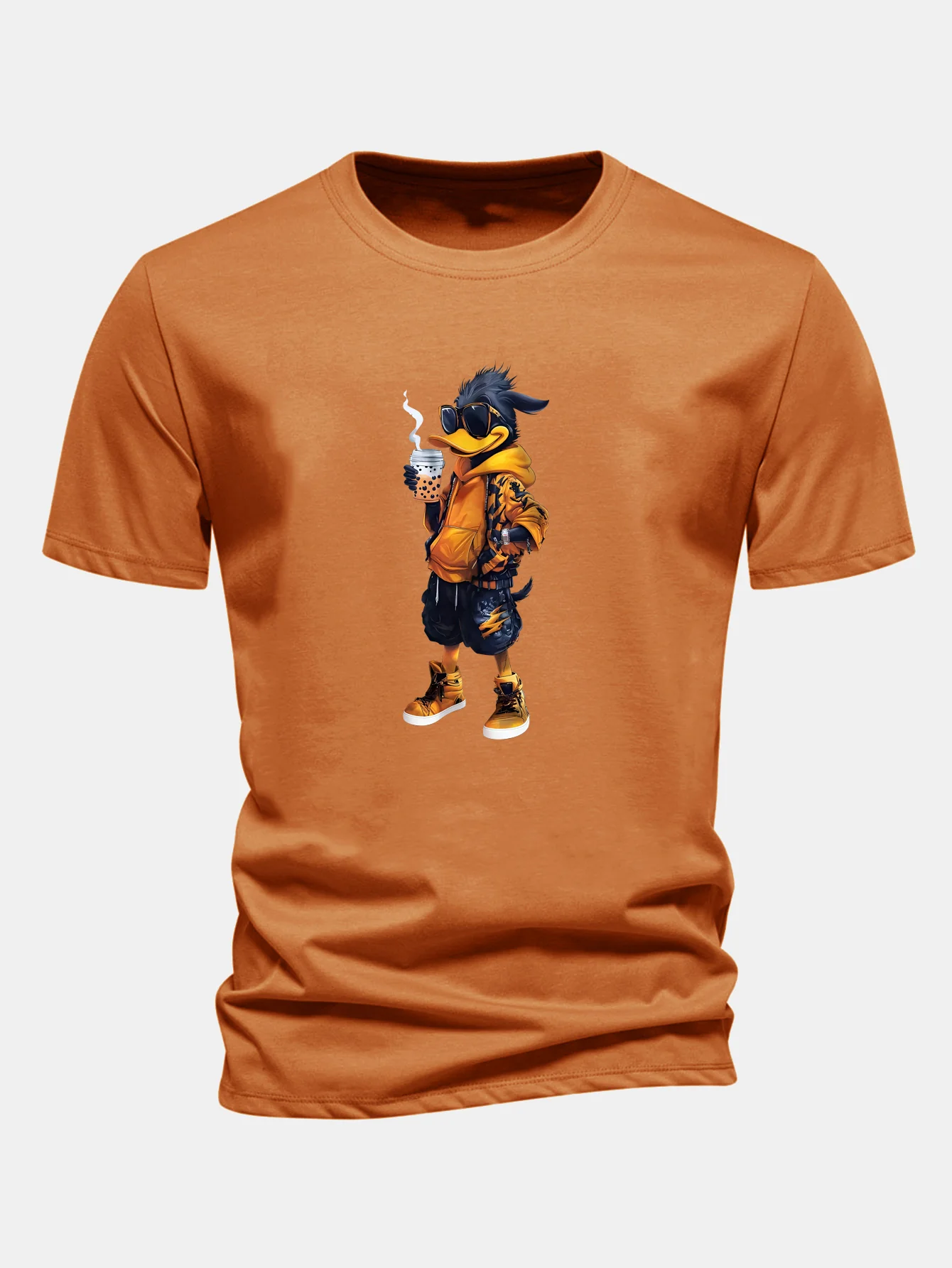 Regular Fit Carton Duck Print Cotton T-Shirt - Image 5