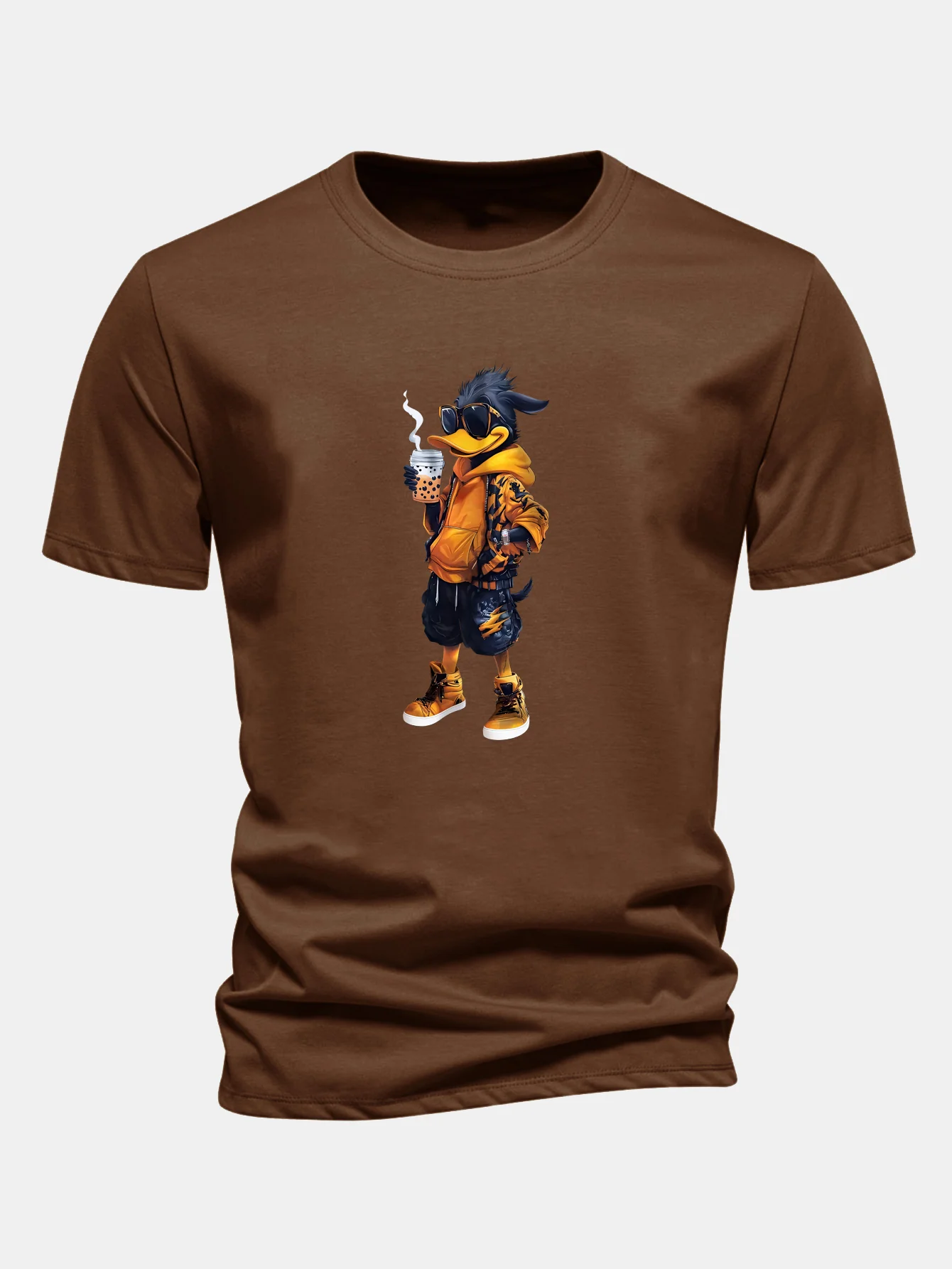 Regular Fit Carton Duck Print Cotton T-Shirt - Image 7