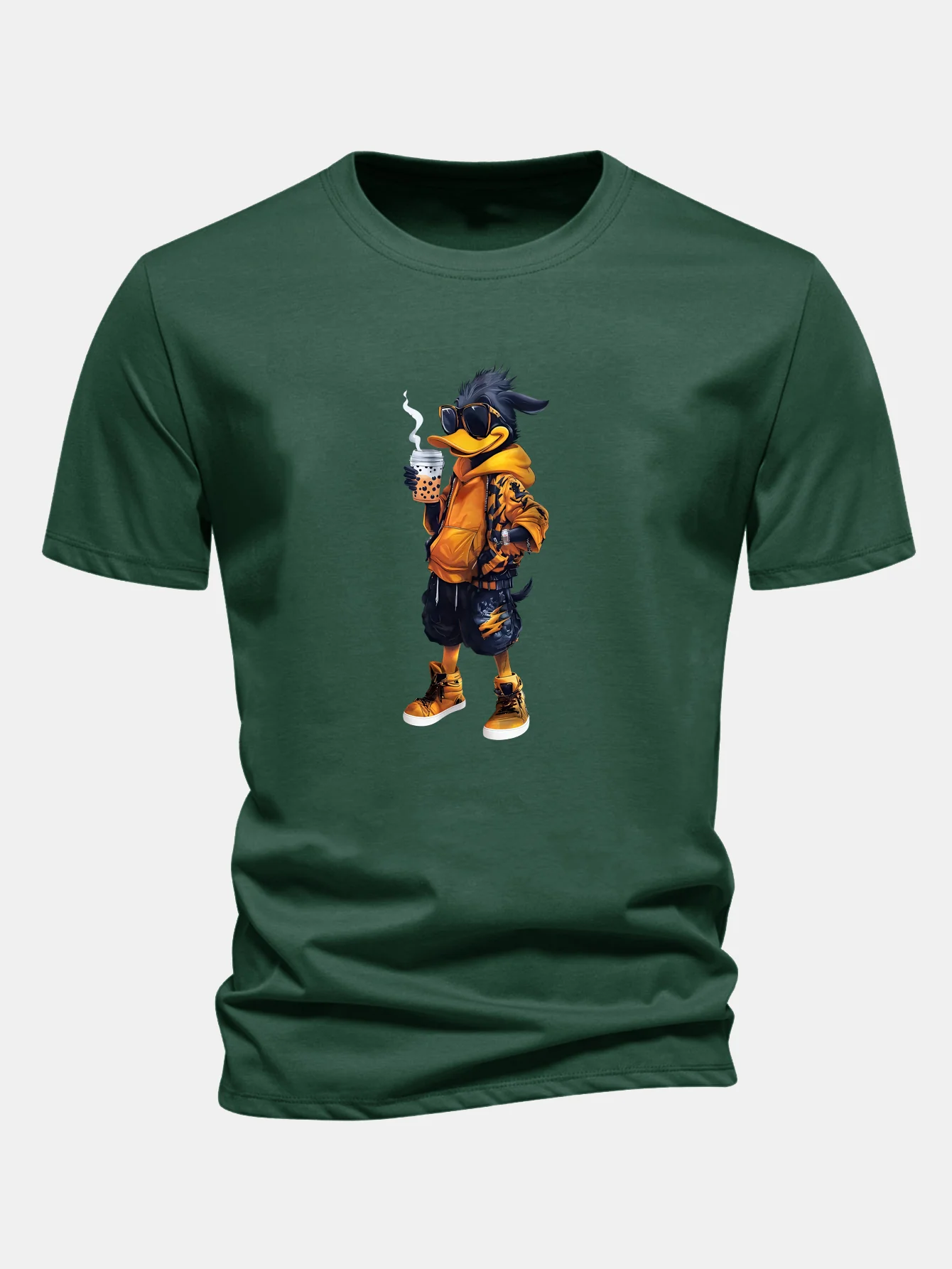 Regular Fit Carton Duck Print Cotton T-Shirt - Image 8