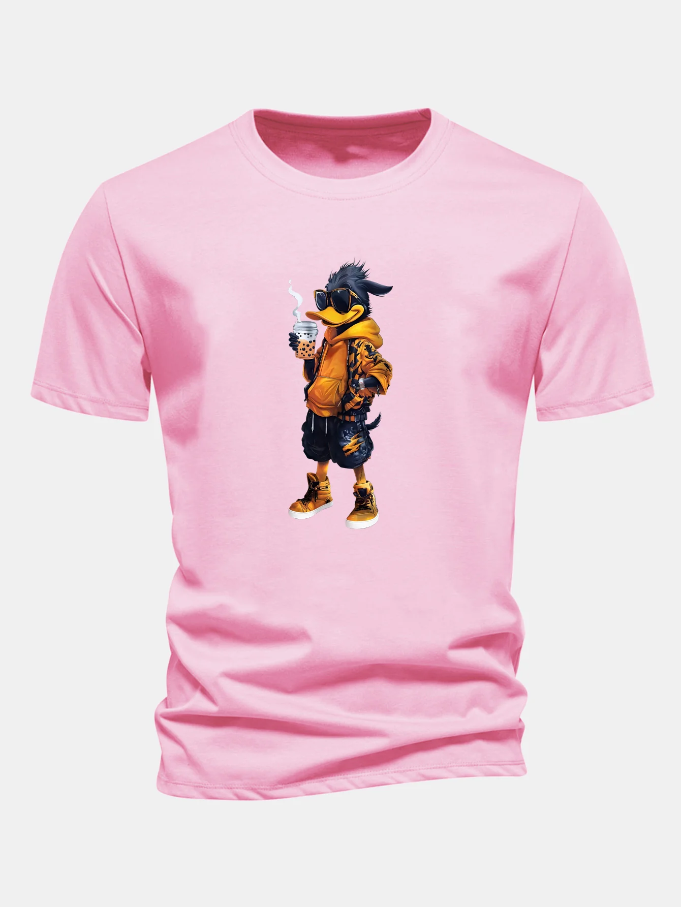 Regular Fit Carton Duck Print Cotton T-Shirt - Image 9