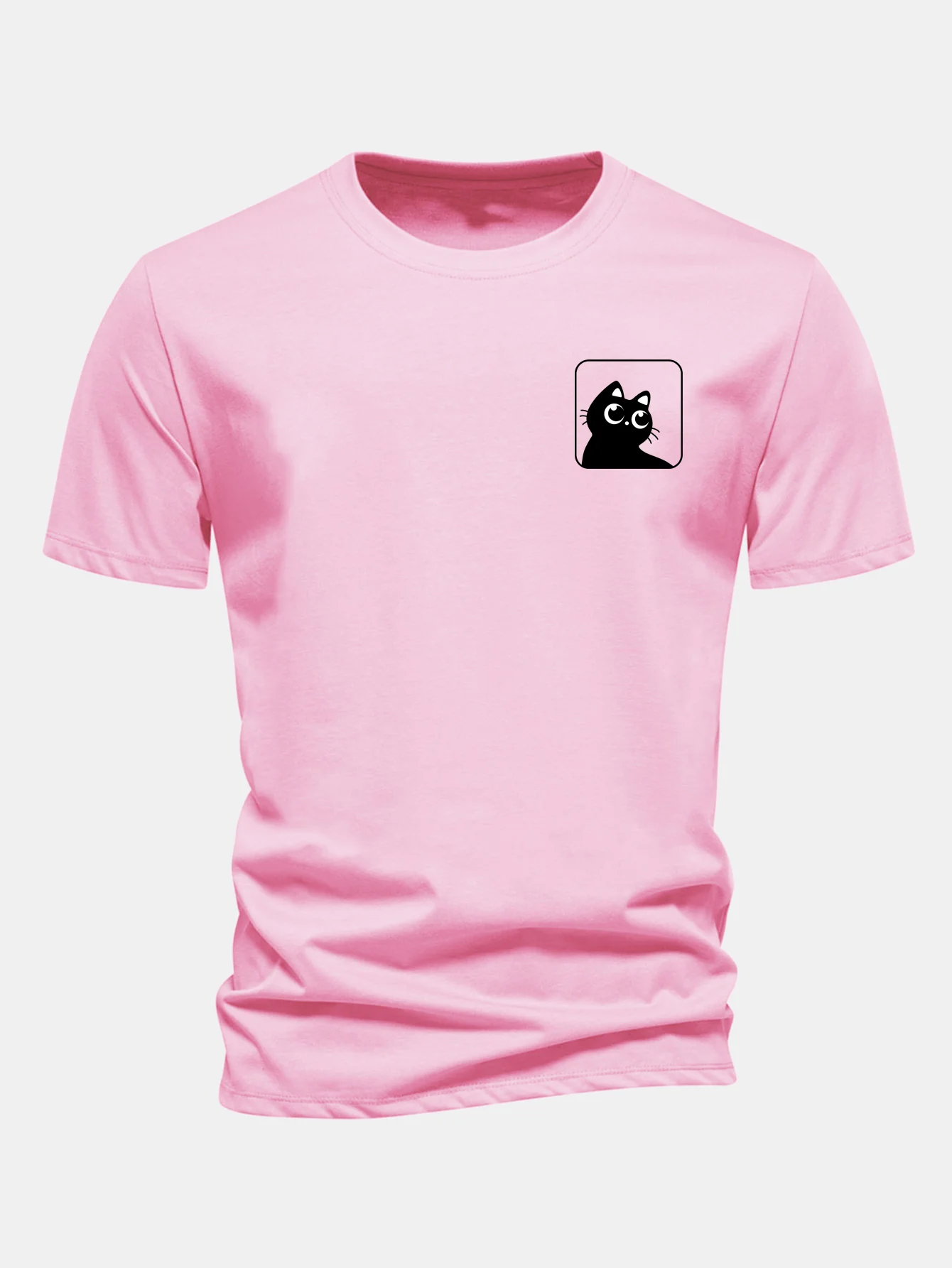 Regular Fit Cat Print Cotton T-Shirt - Image 3